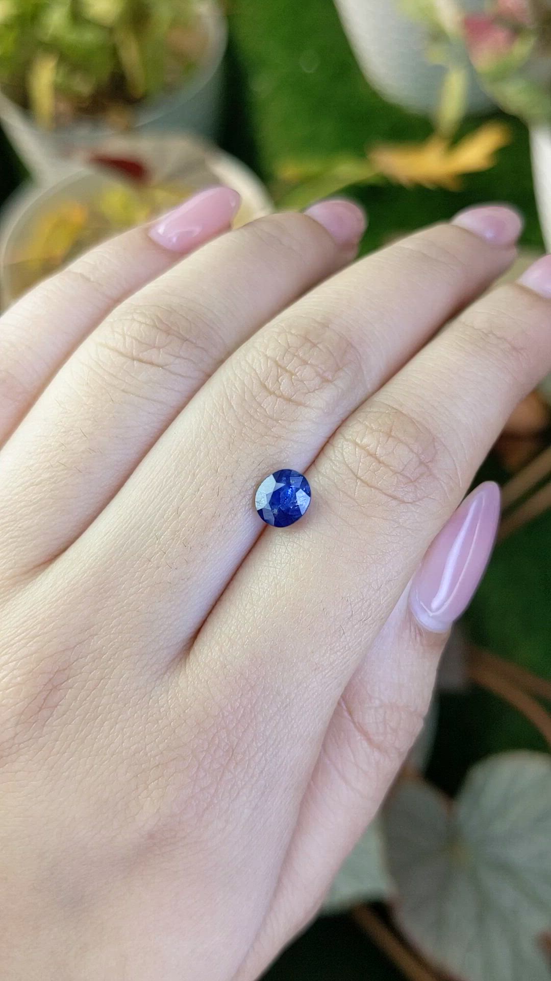 1.59 Ct. Blue Sapphire from Ceylon (Sri Lanka) Size Video