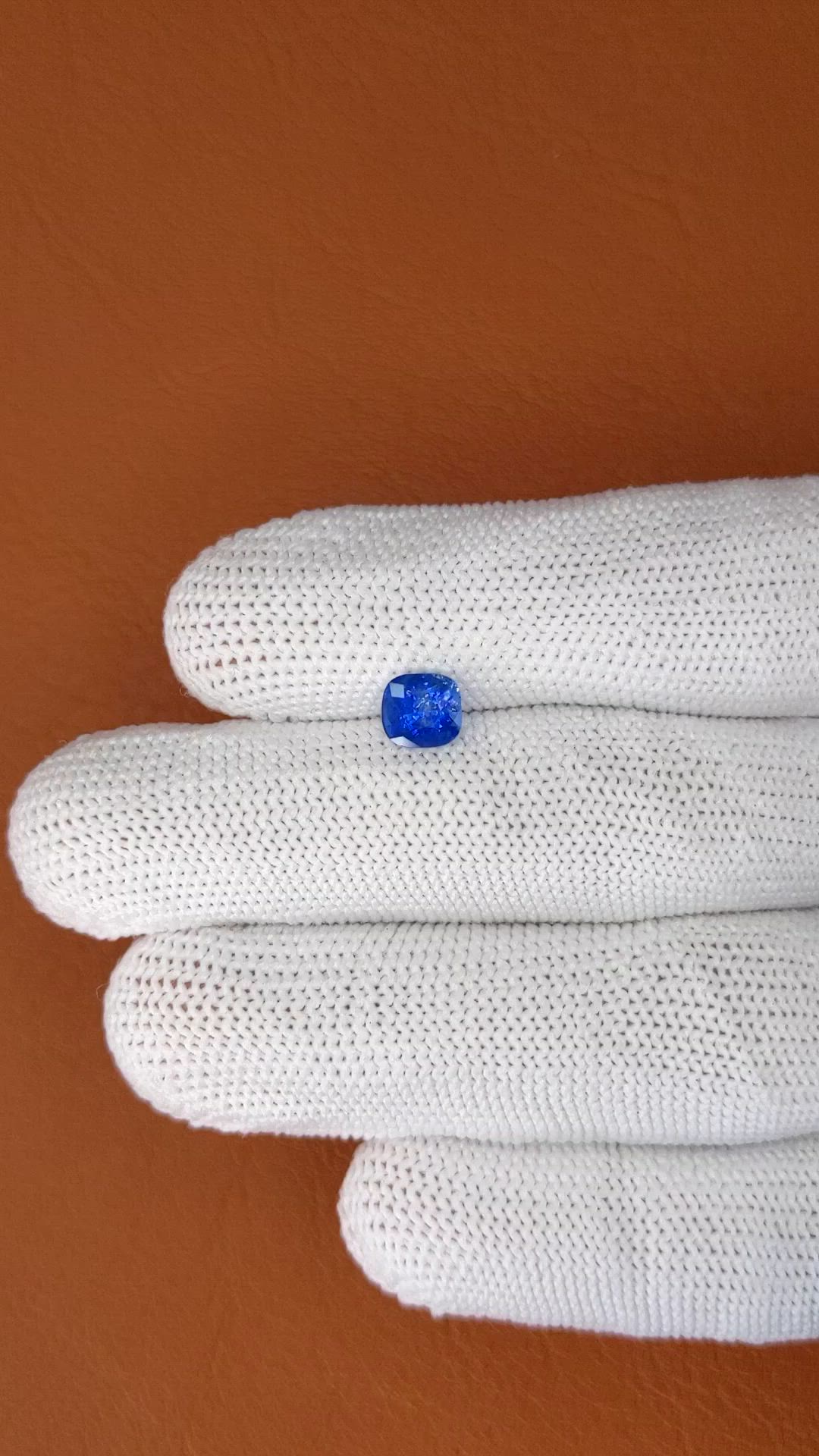 1.46 Ct. Blue Sapphire from Ceylon (Sri Lanka) Size Video