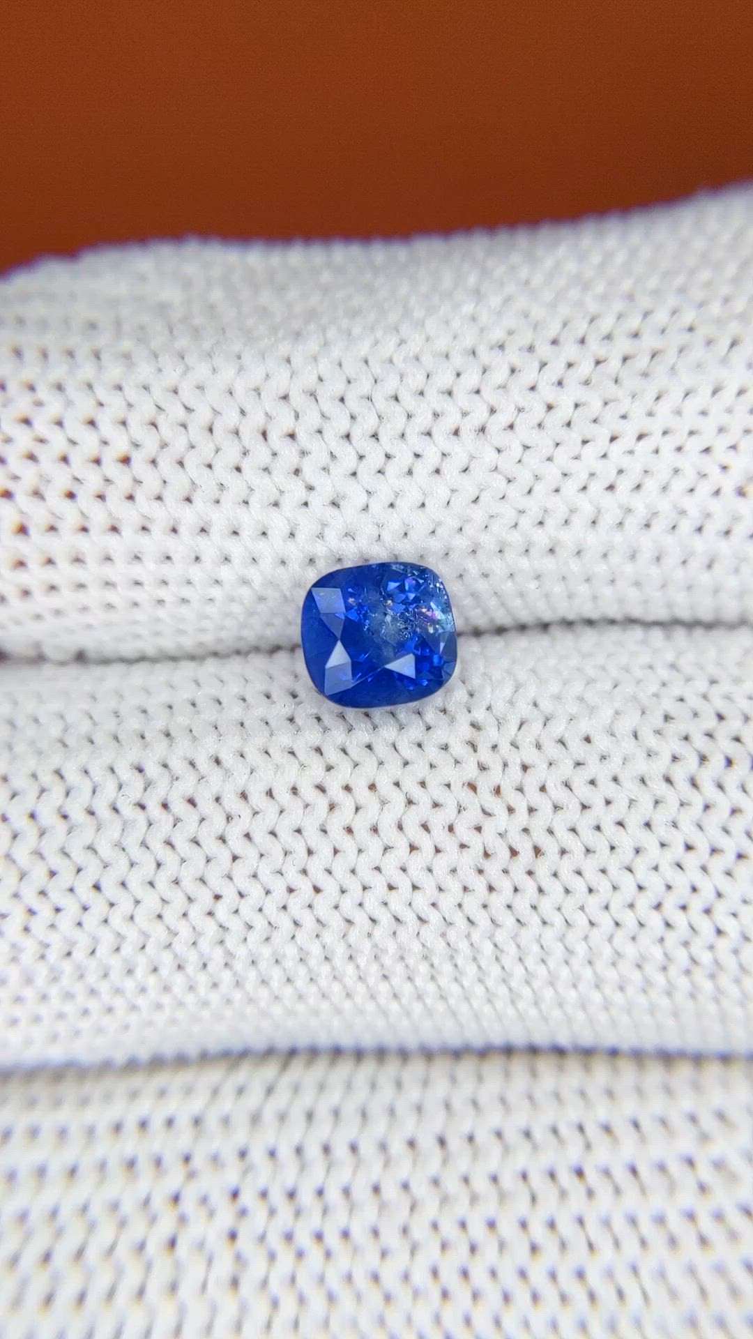 1.46 Ct. Blue Sapphire from Ceylon (Sri Lanka) Size Video