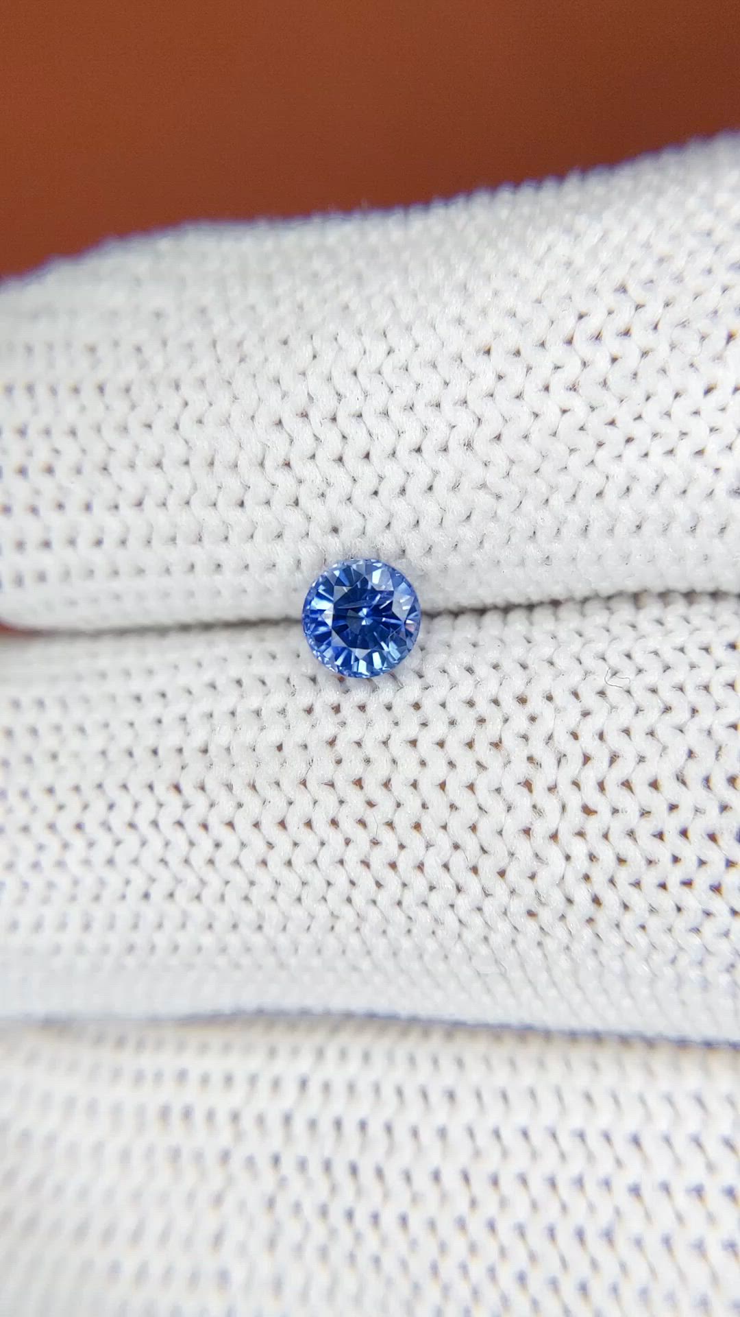 0.55 Ct. Blue Sapphire from Ceylon (Sri Lanka) Size Video