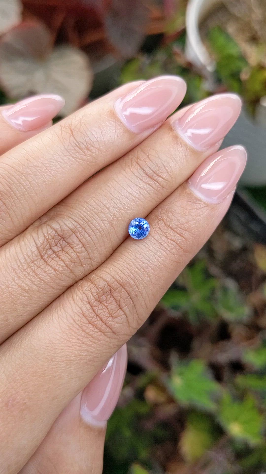 0.55 Ct. Blue Sapphire from Ceylon (Sri Lanka) Size Video