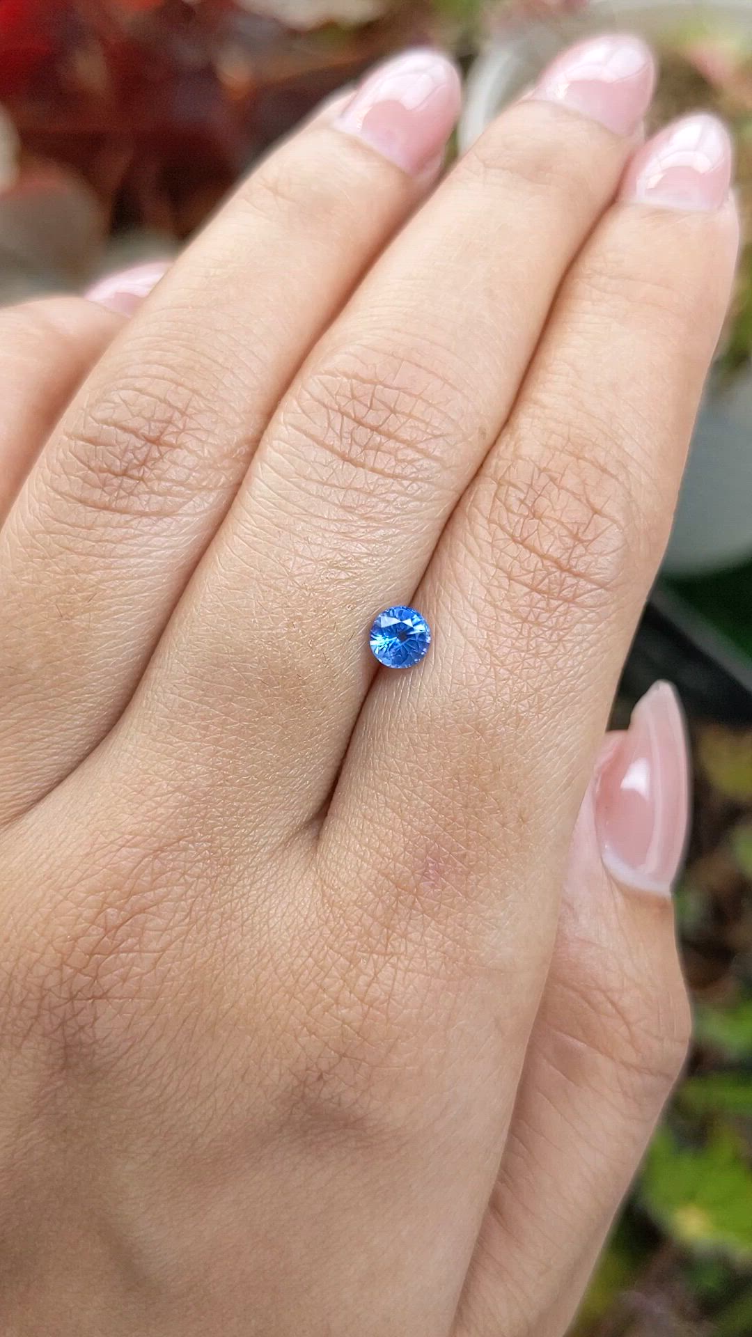 0.55 Ct. Blue Sapphire from Ceylon (Sri Lanka) Size Video