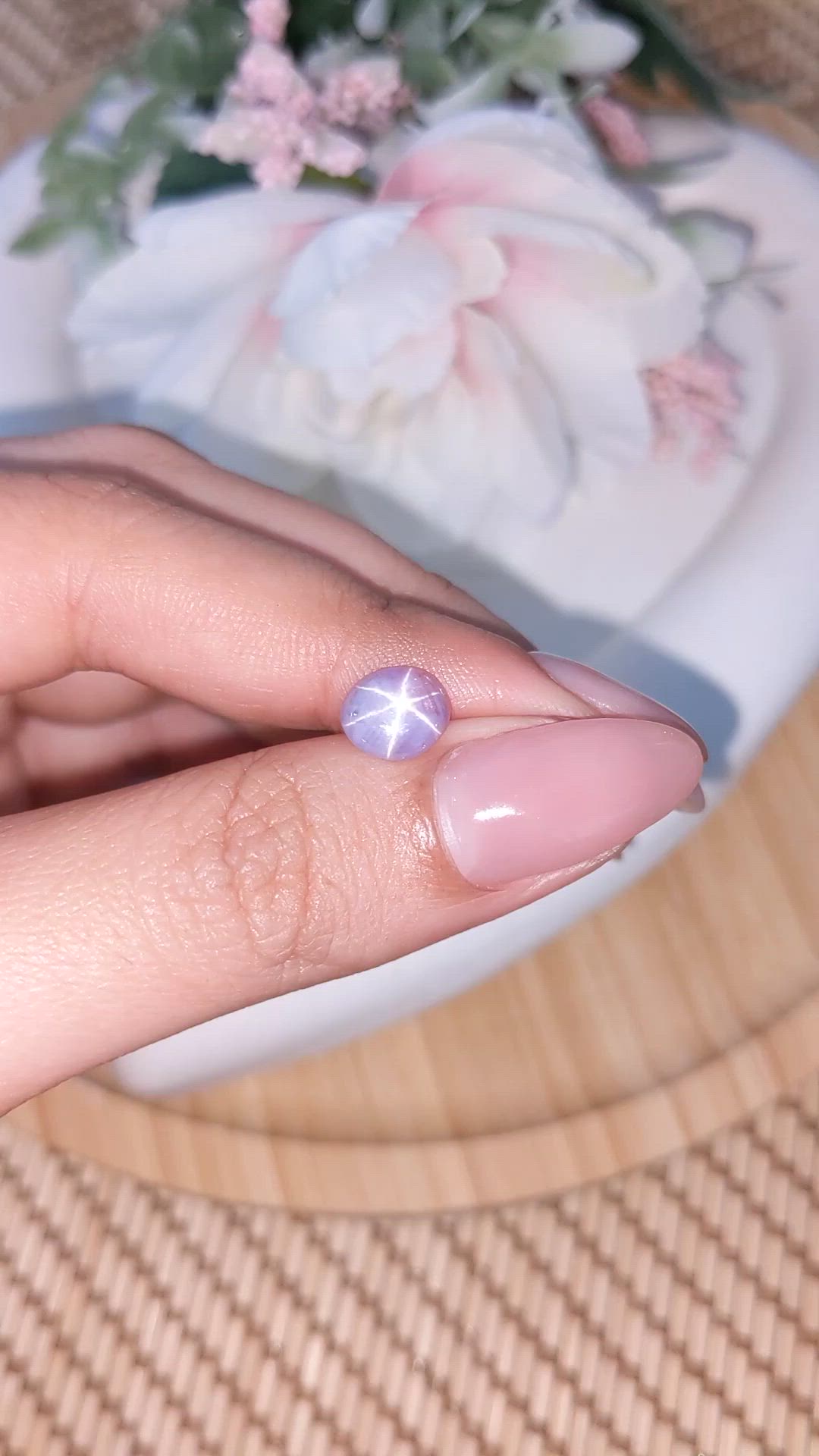 1.83 Ct. Purple Star Sapphire from Ceylon (Sri Lanka) Size Video