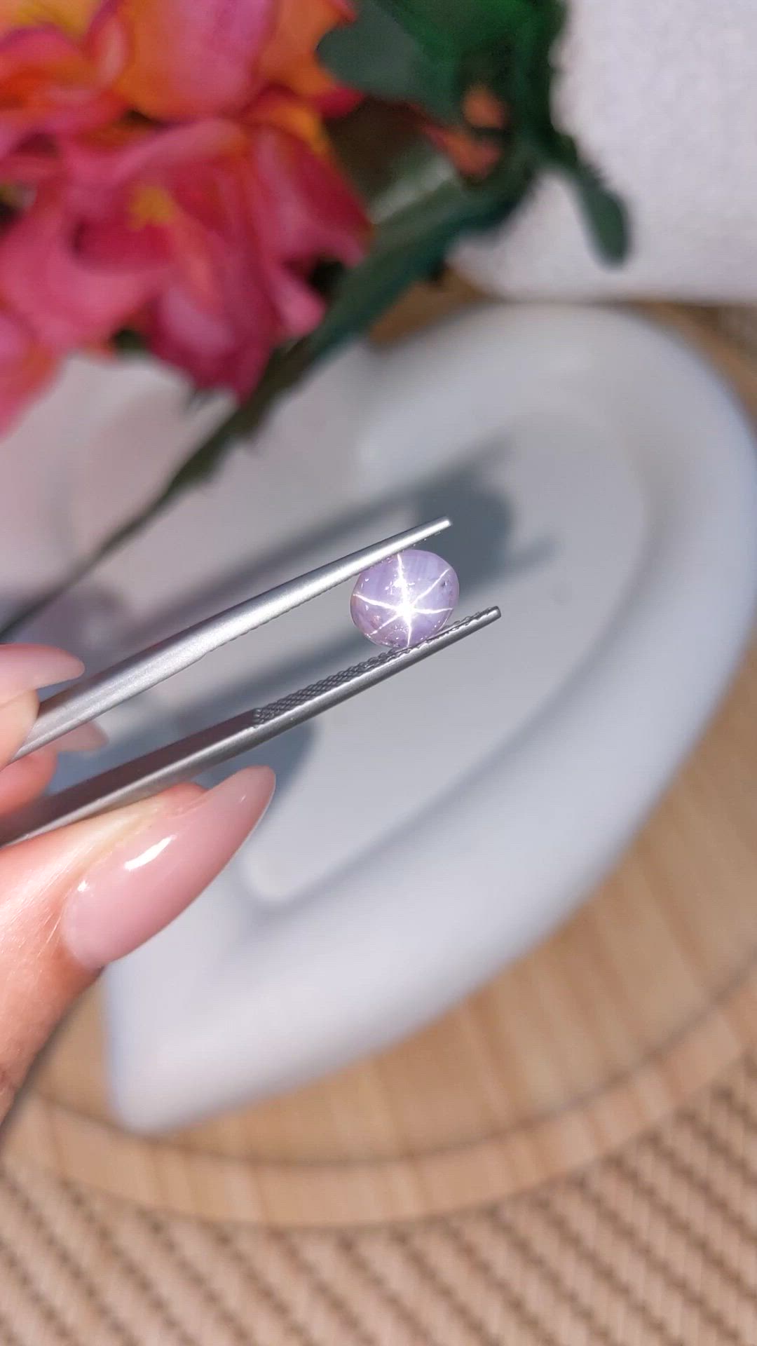 1.83 Ct. Purple Star Sapphire from Ceylon (Sri Lanka) Size Video