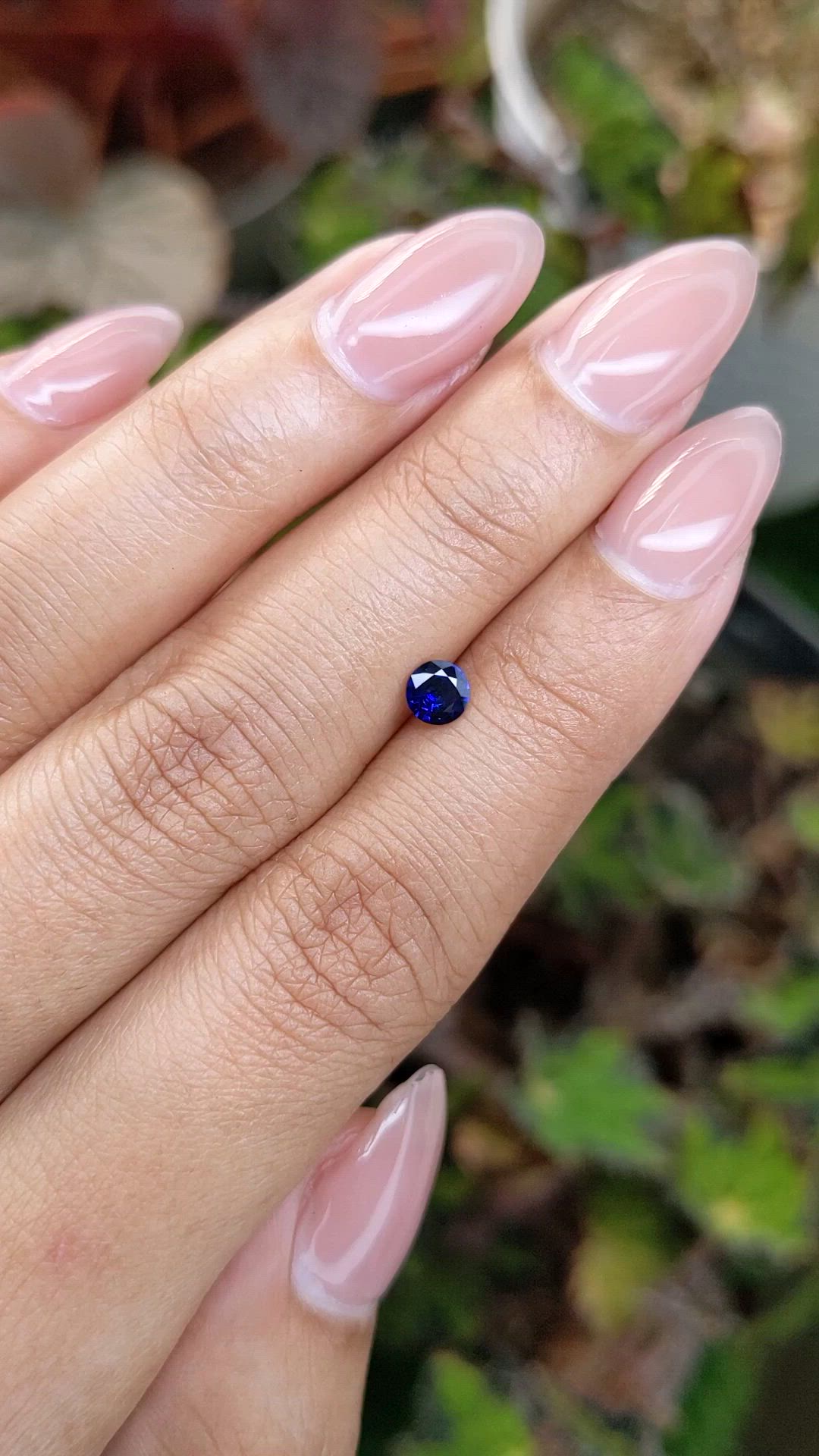 0.33 Ct. Blue Sapphire from Ceylon (Sri Lanka) Size Video
