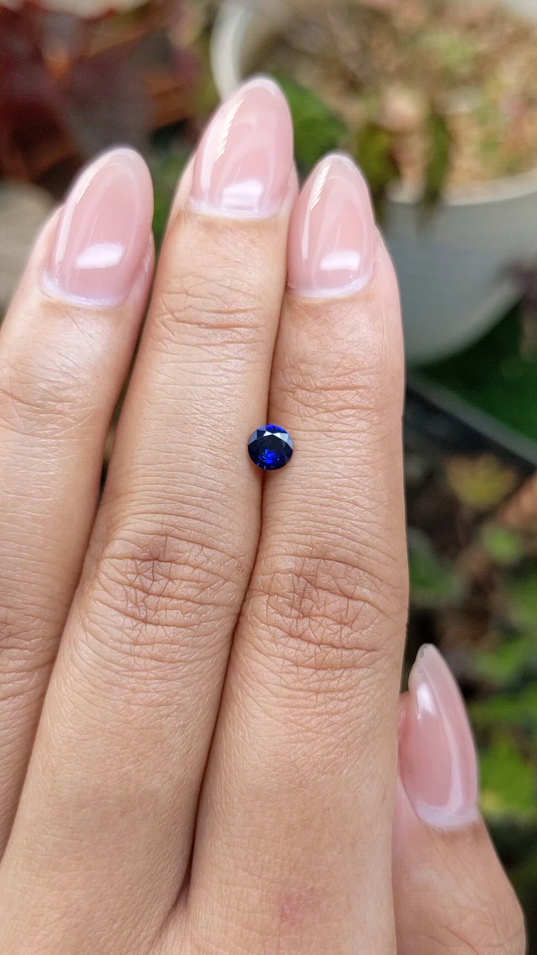 0.33 Ct. Blue Sapphire from Ceylon (Sri Lanka) Size Video