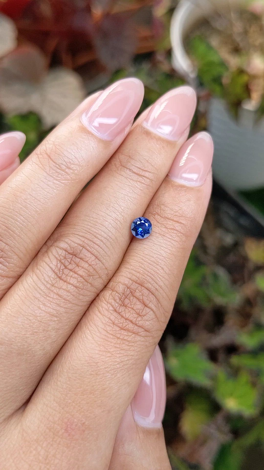0.60 Ct. Blue Sapphire from Ceylon (Sri Lanka) Size Video