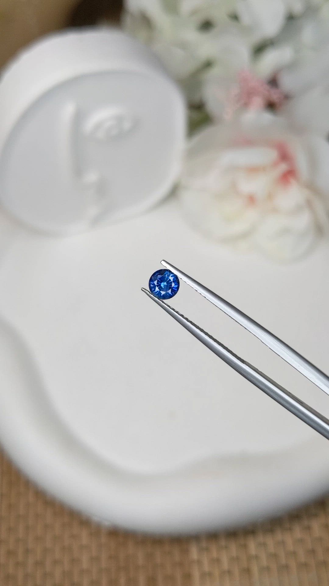 0.60 Ct. Blue Sapphire from Ceylon (Sri Lanka) Size Video