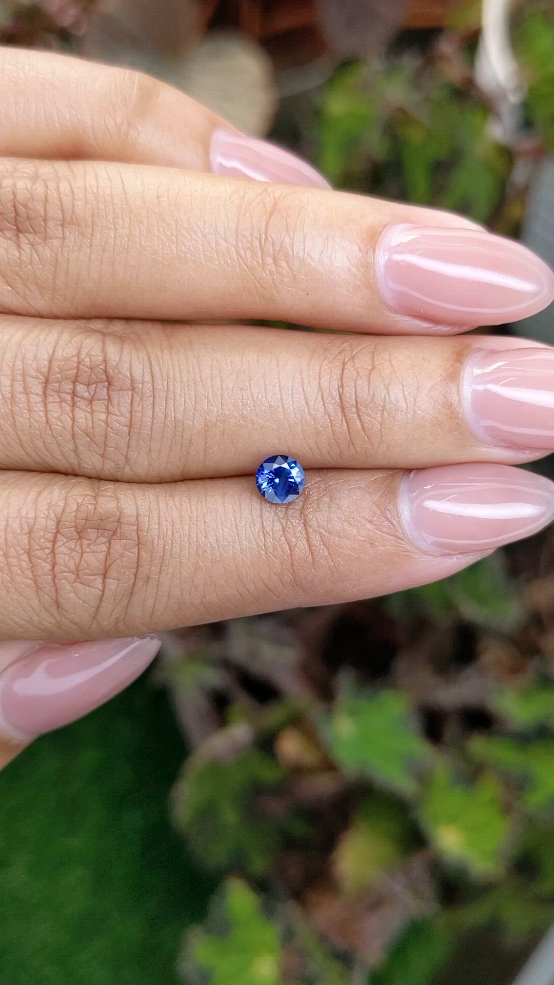 0.60 Ct. Blue Sapphire from Ceylon (Sri Lanka) Size Video