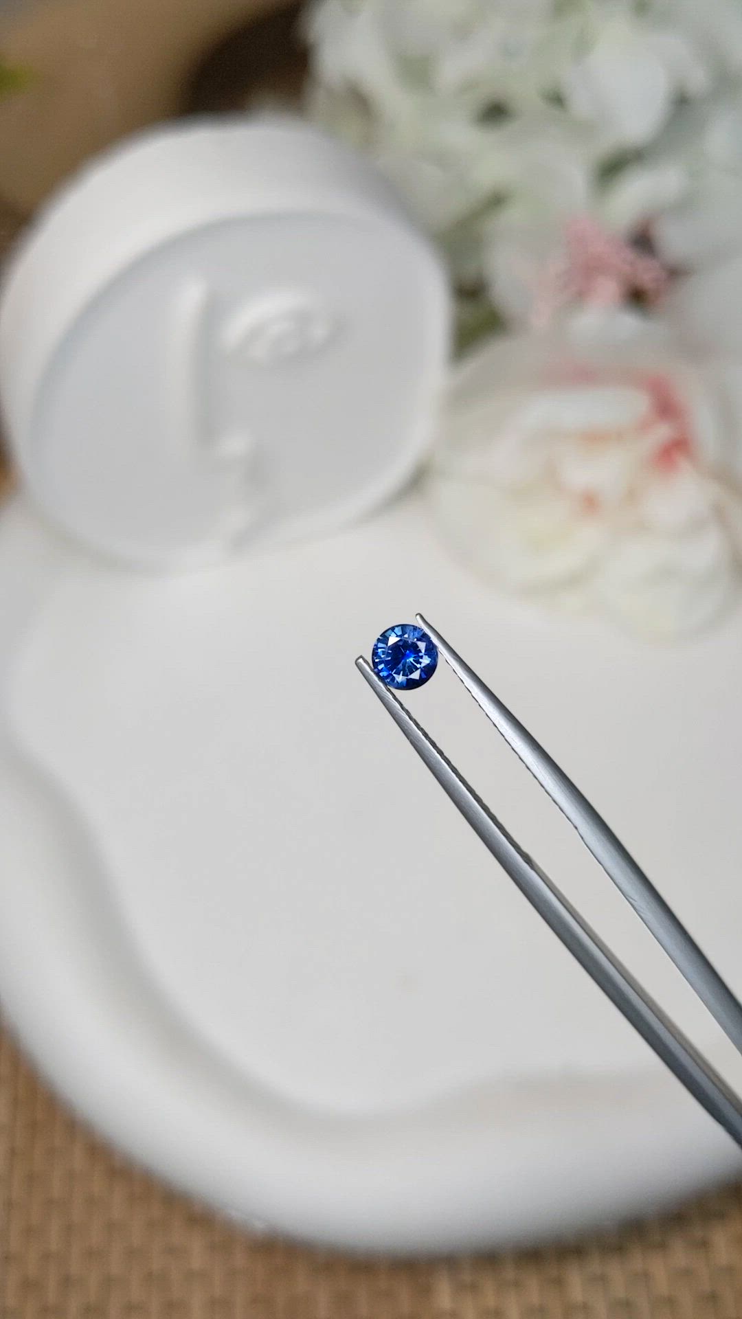 0.47 Ct. Blue Sapphire from Ceylon (Sri Lanka) Size Video