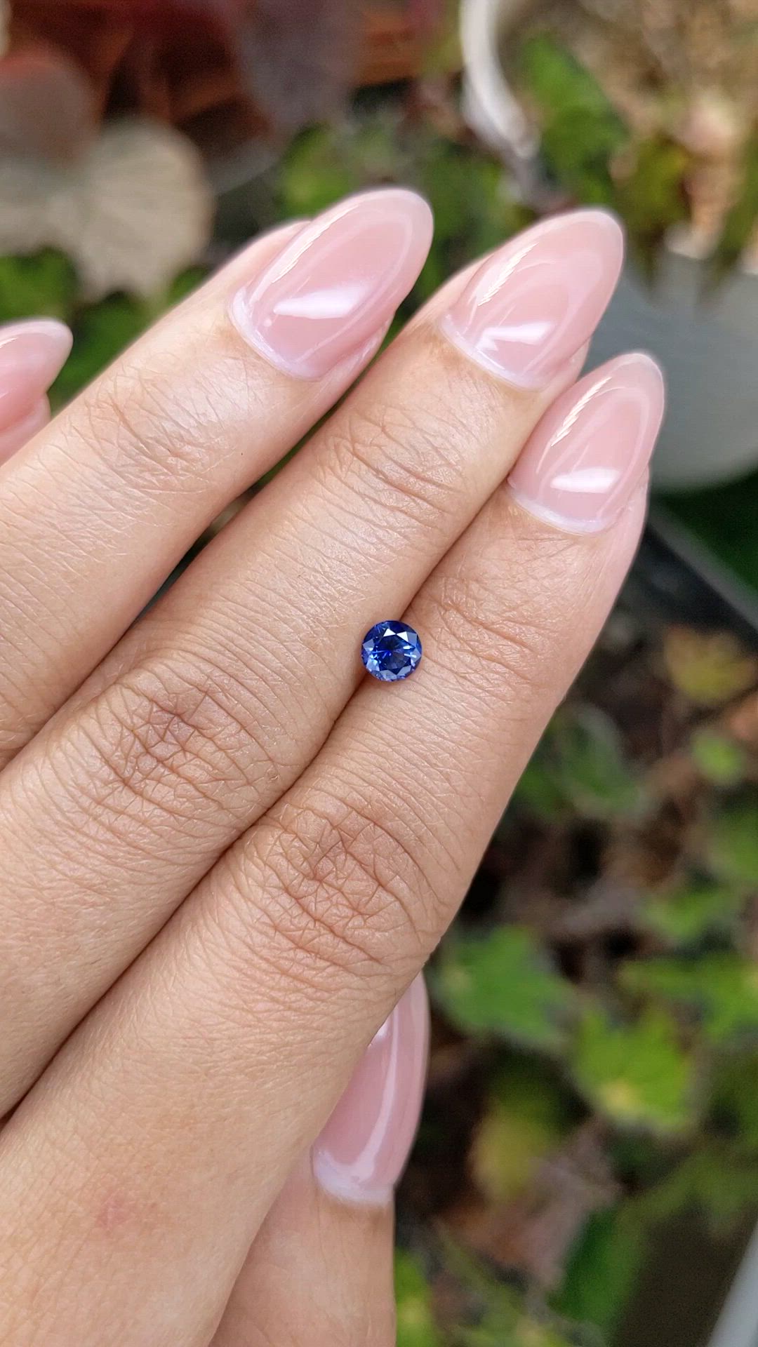 0.47 Ct. Blue Sapphire from Ceylon (Sri Lanka) Size Video