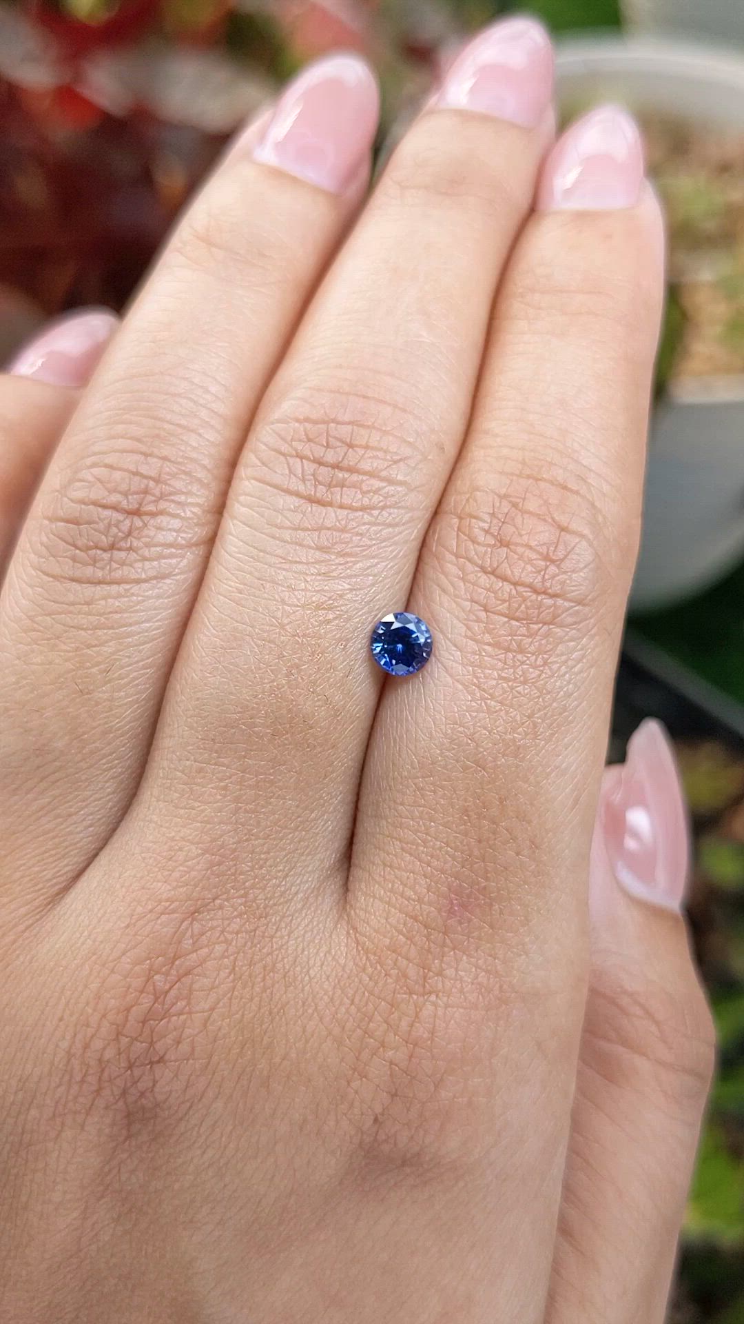0.52 Ct. Blue Sapphire from Ceylon (Sri Lanka) Size Video