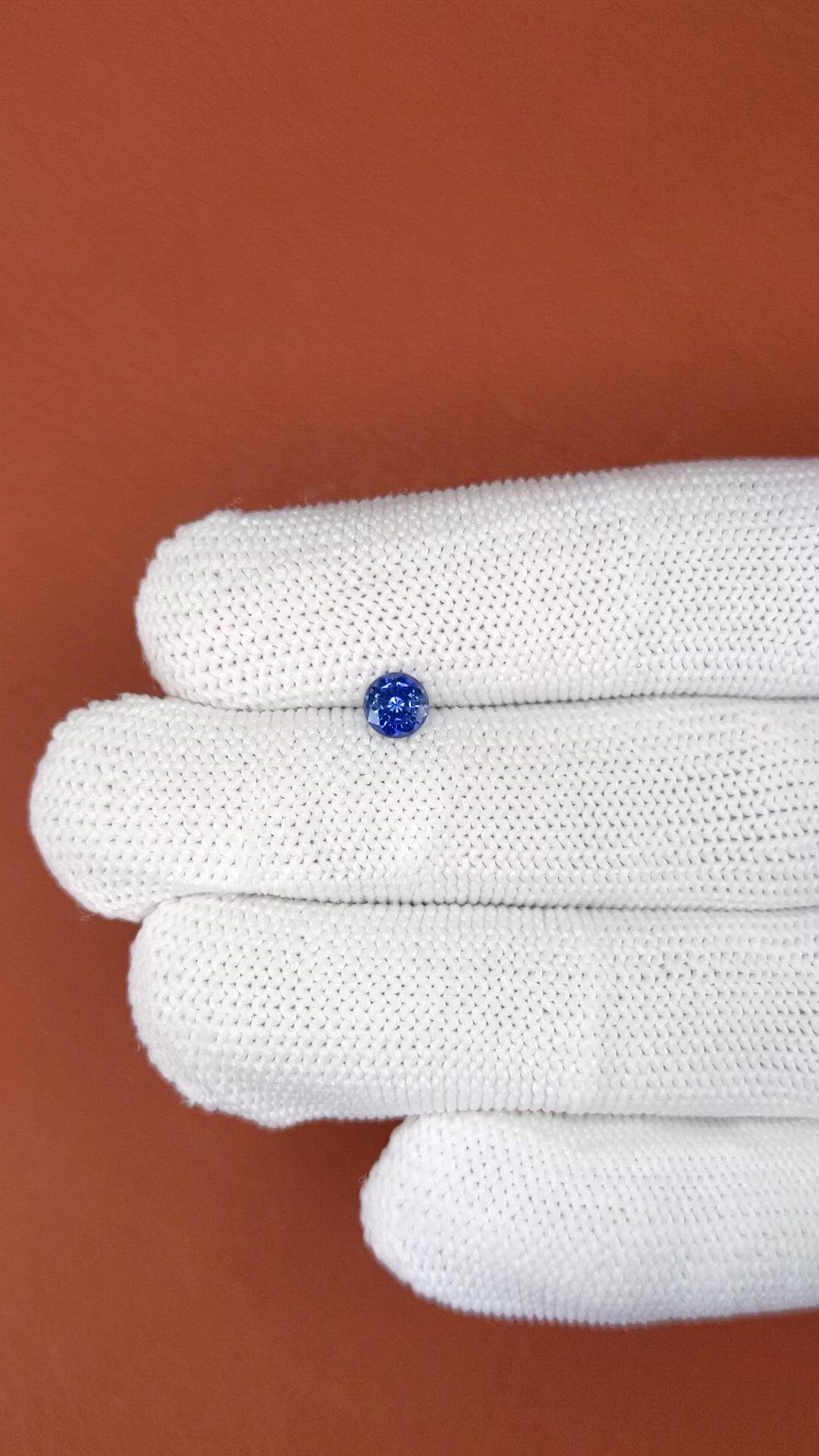 0.52 Ct. Blue Sapphire from Ceylon (Sri Lanka) Size Video