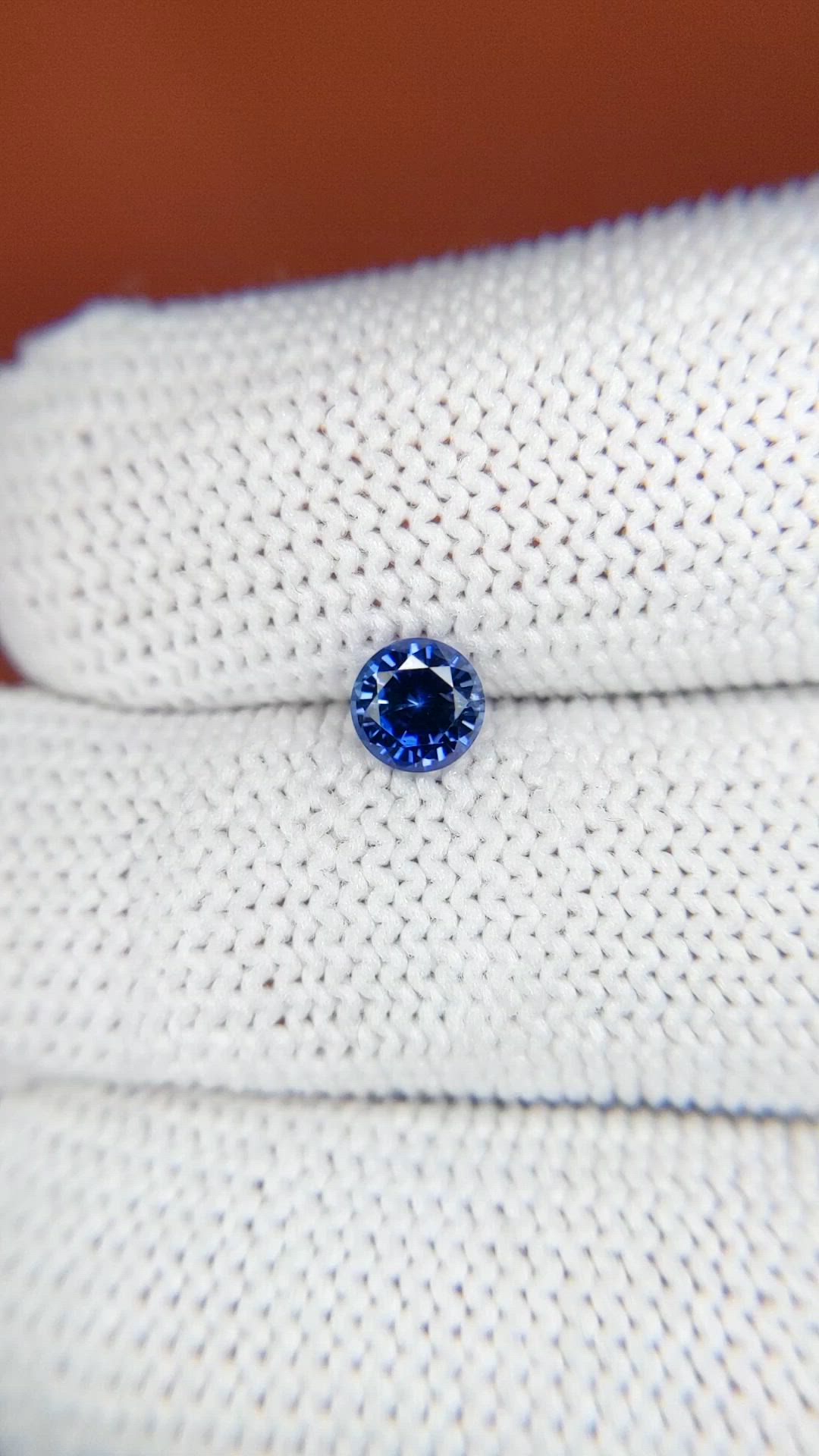 0.52 Ct. Blue Sapphire from Ceylon (Sri Lanka) Size Video