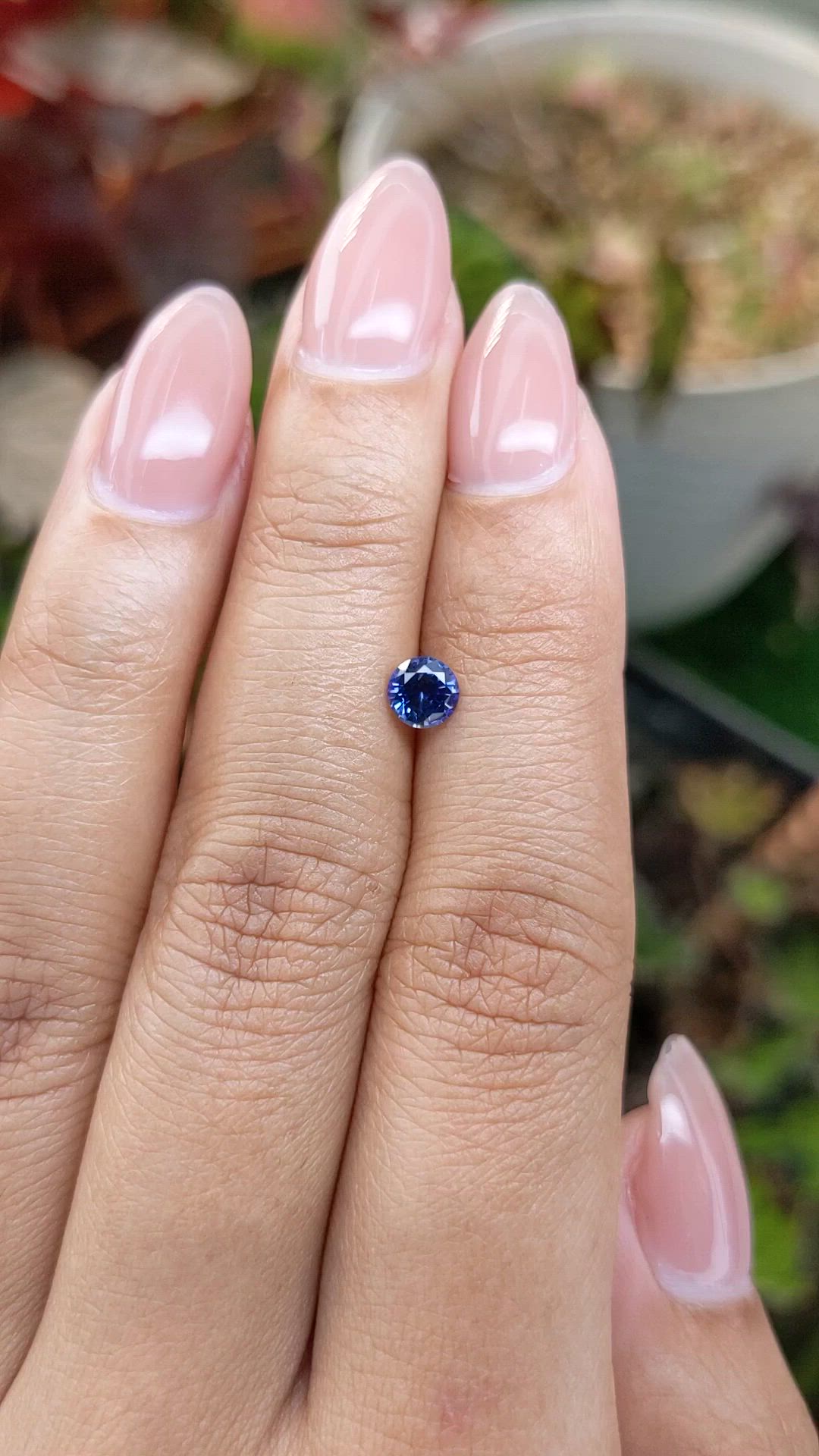 0.52 Ct. Blue Sapphire from Ceylon (Sri Lanka) Size Video