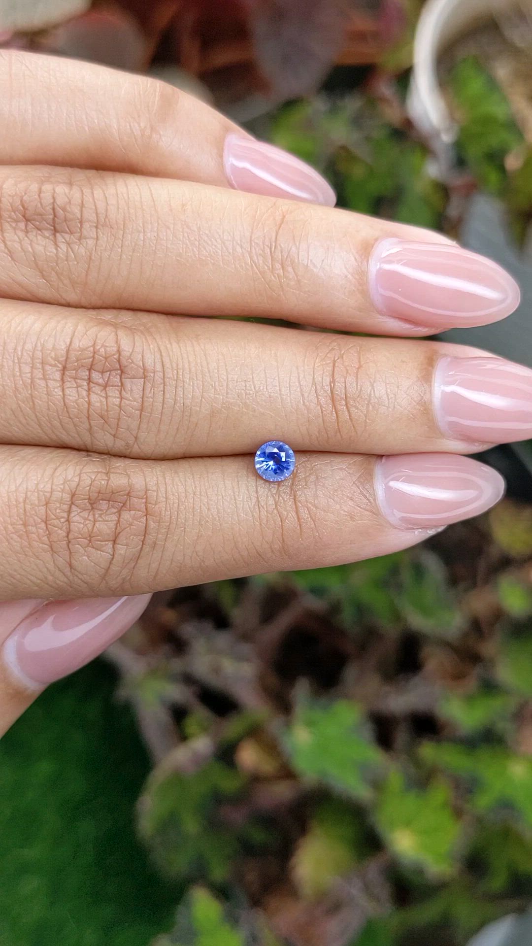 0.45 Ct. Blue Sapphire from Ceylon (Sri Lanka) Size Video