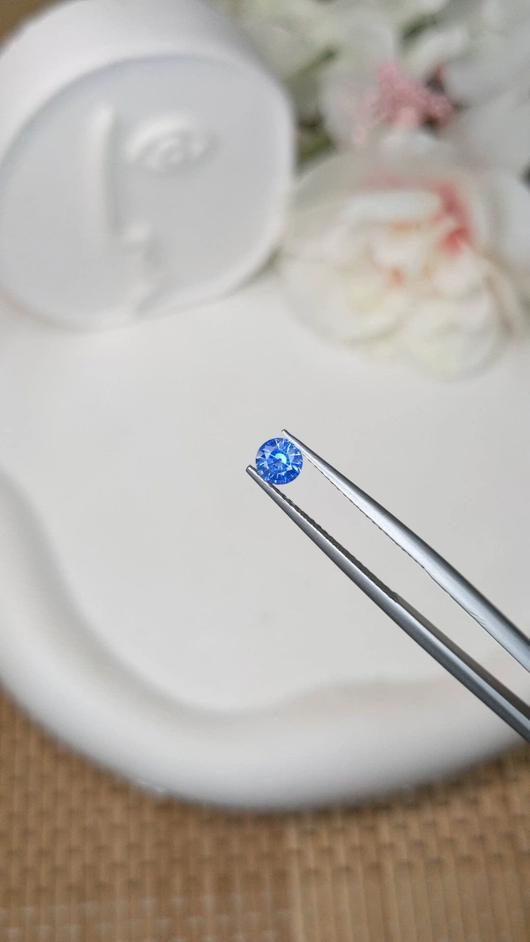 0.45 Ct. Blue Sapphire from Ceylon (Sri Lanka) Size Video