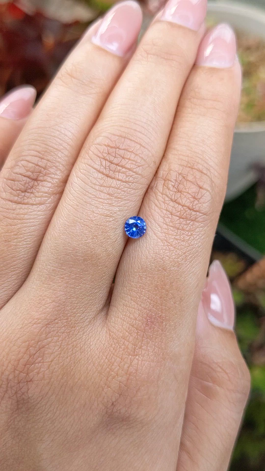 0.45 Ct. Blue Sapphire from Ceylon (Sri Lanka) Size Video
