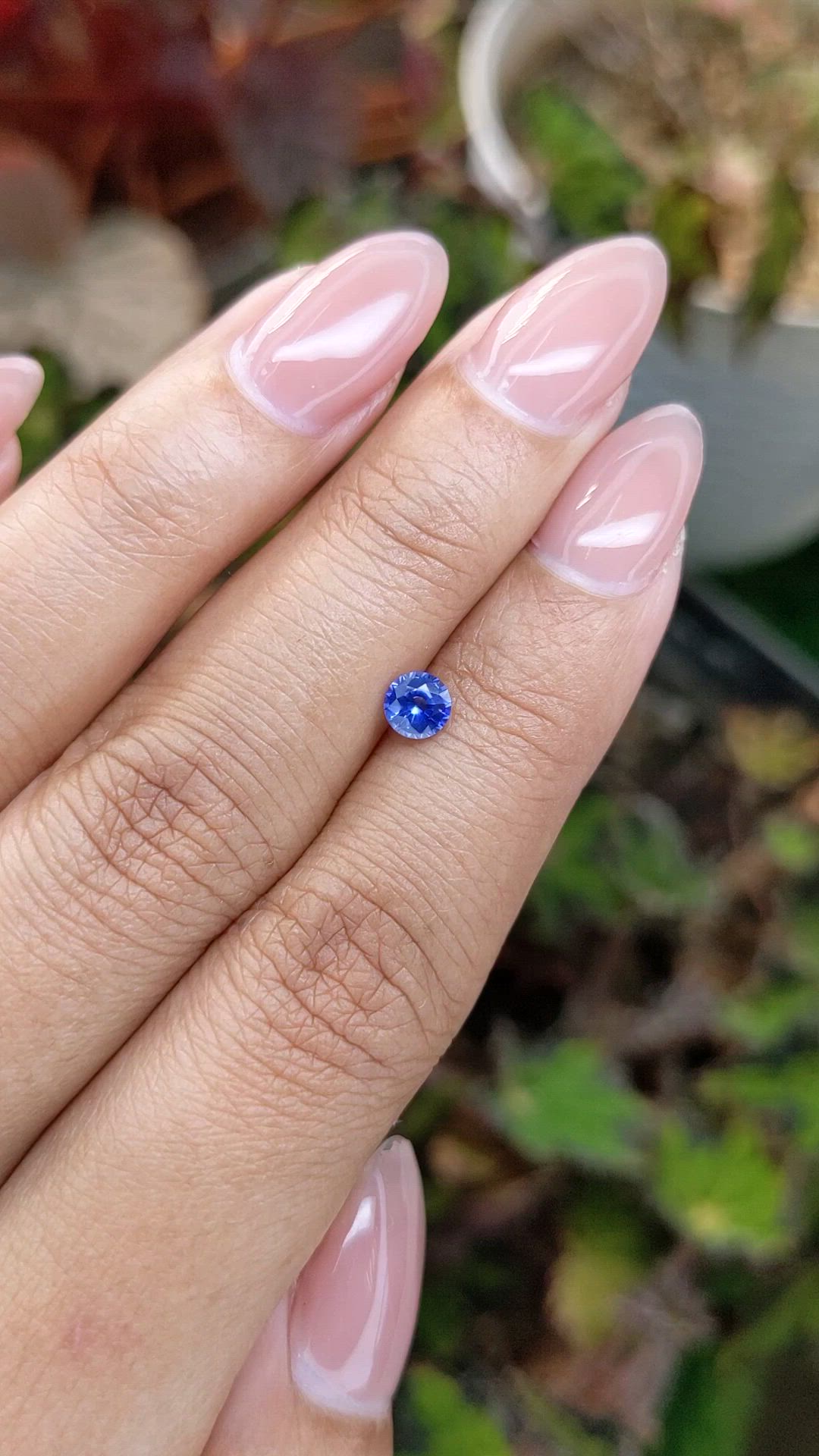0.45 Ct. Blue Sapphire from Ceylon (Sri Lanka) Size Video