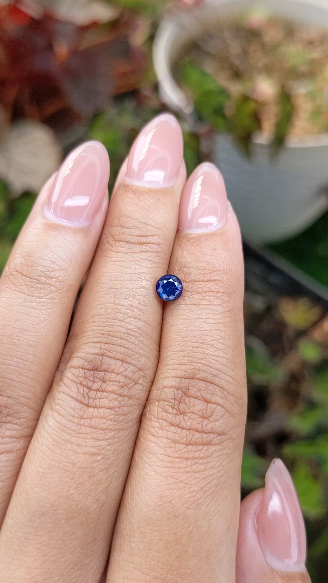 0.57 Ct. Blue Sapphire from Ceylon (Sri Lanka) Size Video