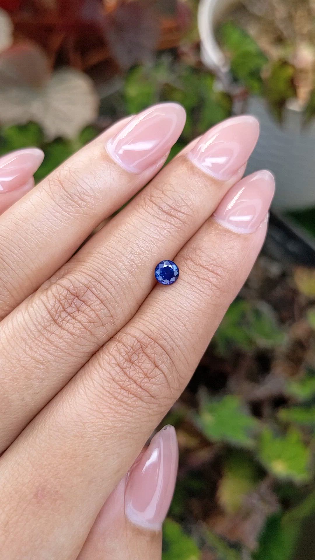 0.57 Ct. Blue Sapphire from Ceylon (Sri Lanka) Size Video