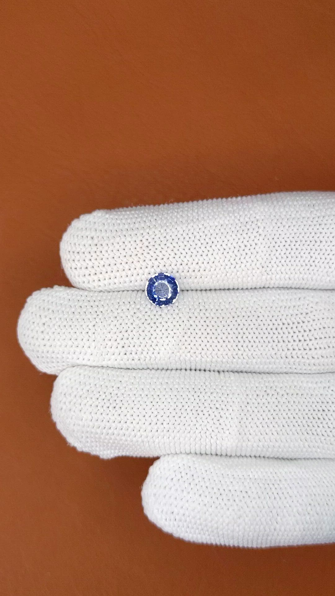 0.80 Ct. Blue Sapphire from Ceylon (Sri Lanka) Size Video