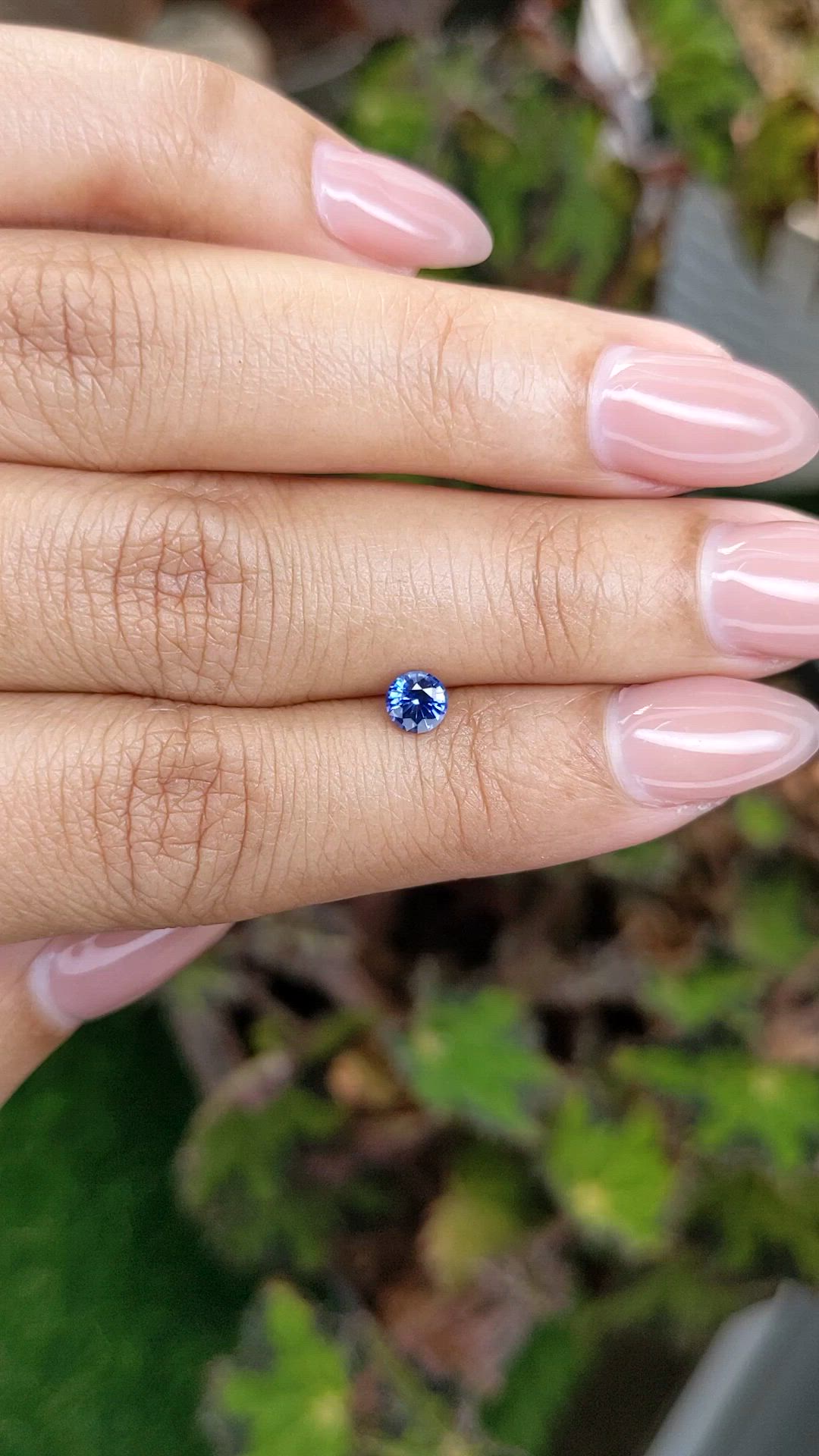 0.42 Ct. Blue Sapphire from Ceylon (Sri Lanka) Size Video