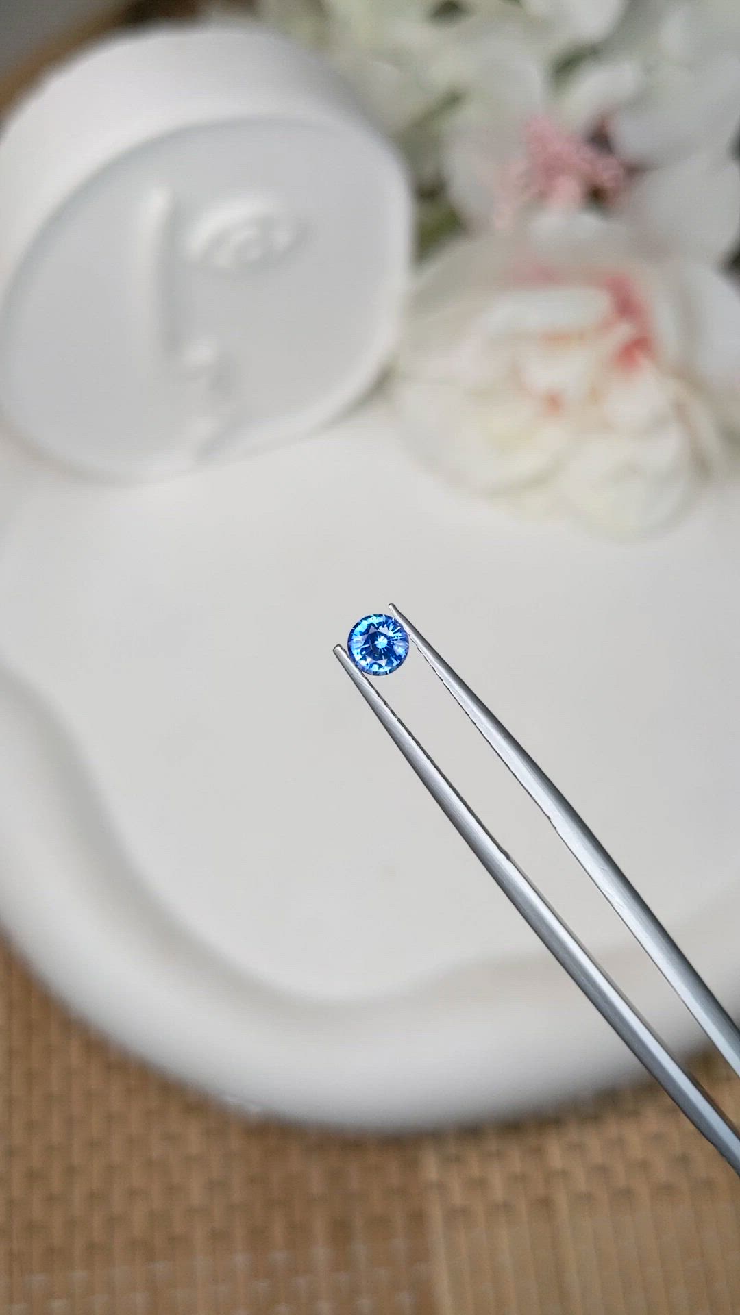 0.42 Ct. Blue Sapphire from Ceylon (Sri Lanka) Size Video