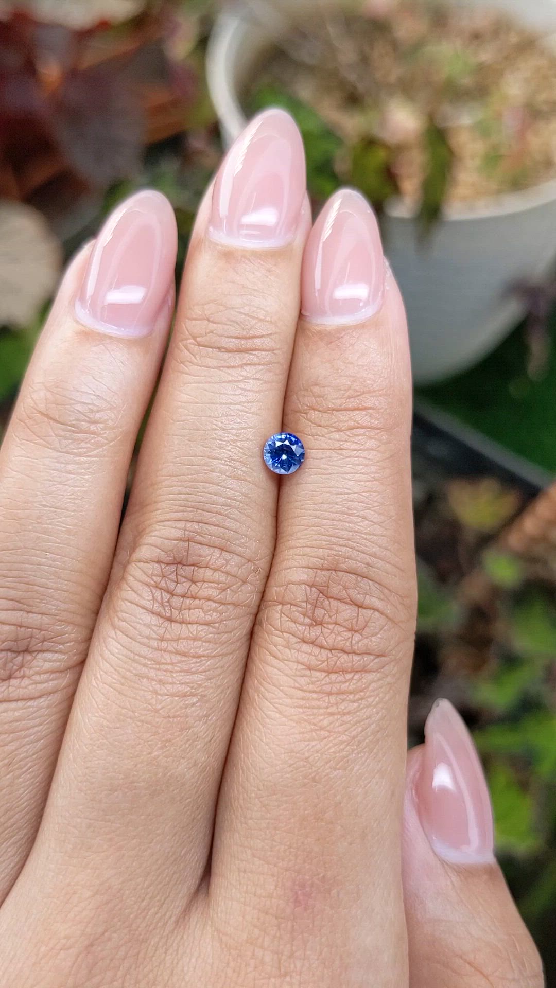 0.42 Ct. Blue Sapphire from Ceylon (Sri Lanka) Size Video