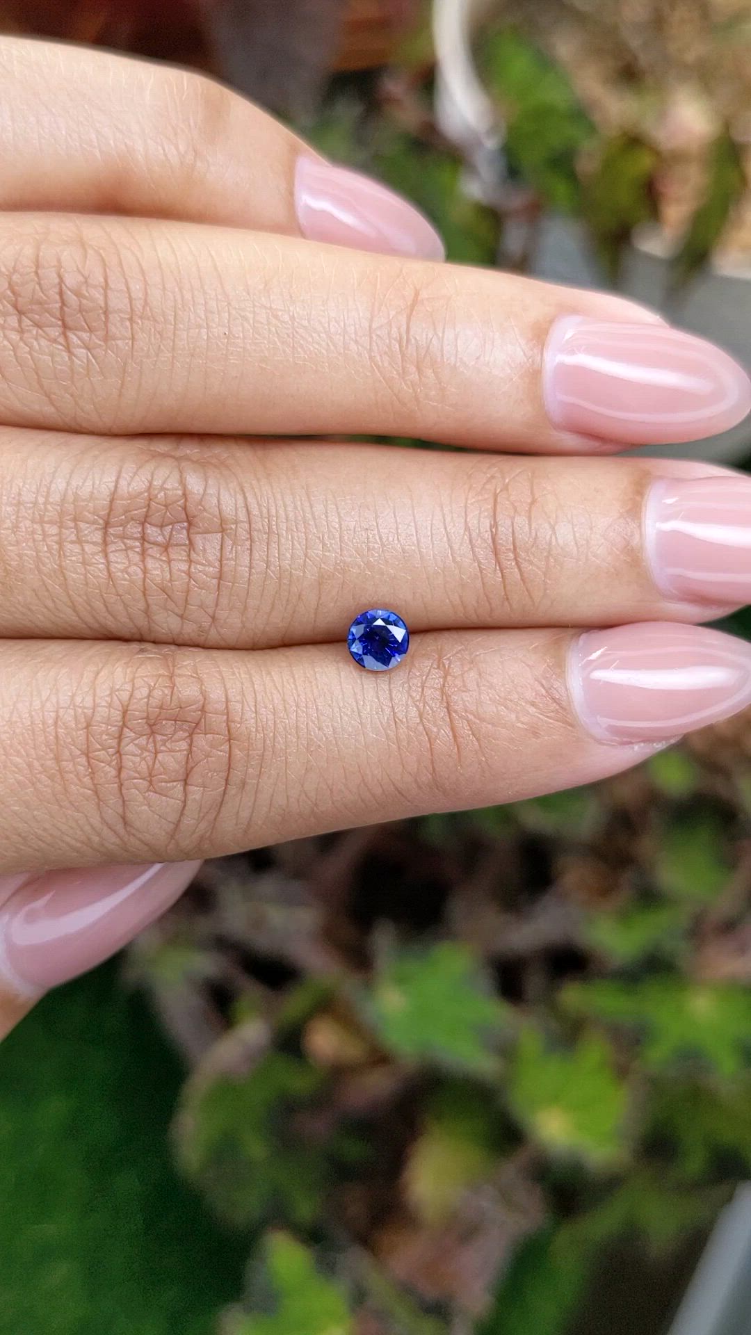 0.60 Ct. Blue Sapphire from Ceylon (Sri Lanka) Size Video