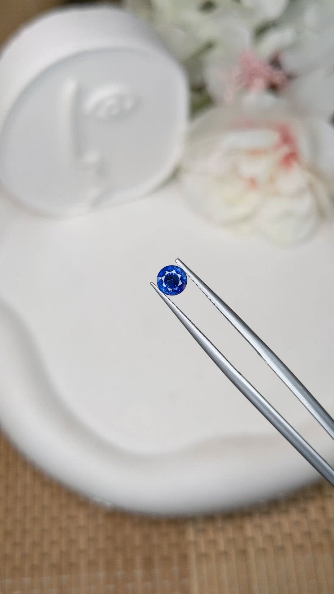 0.60 Ct. Blue Sapphire from Ceylon (Sri Lanka) Size Video