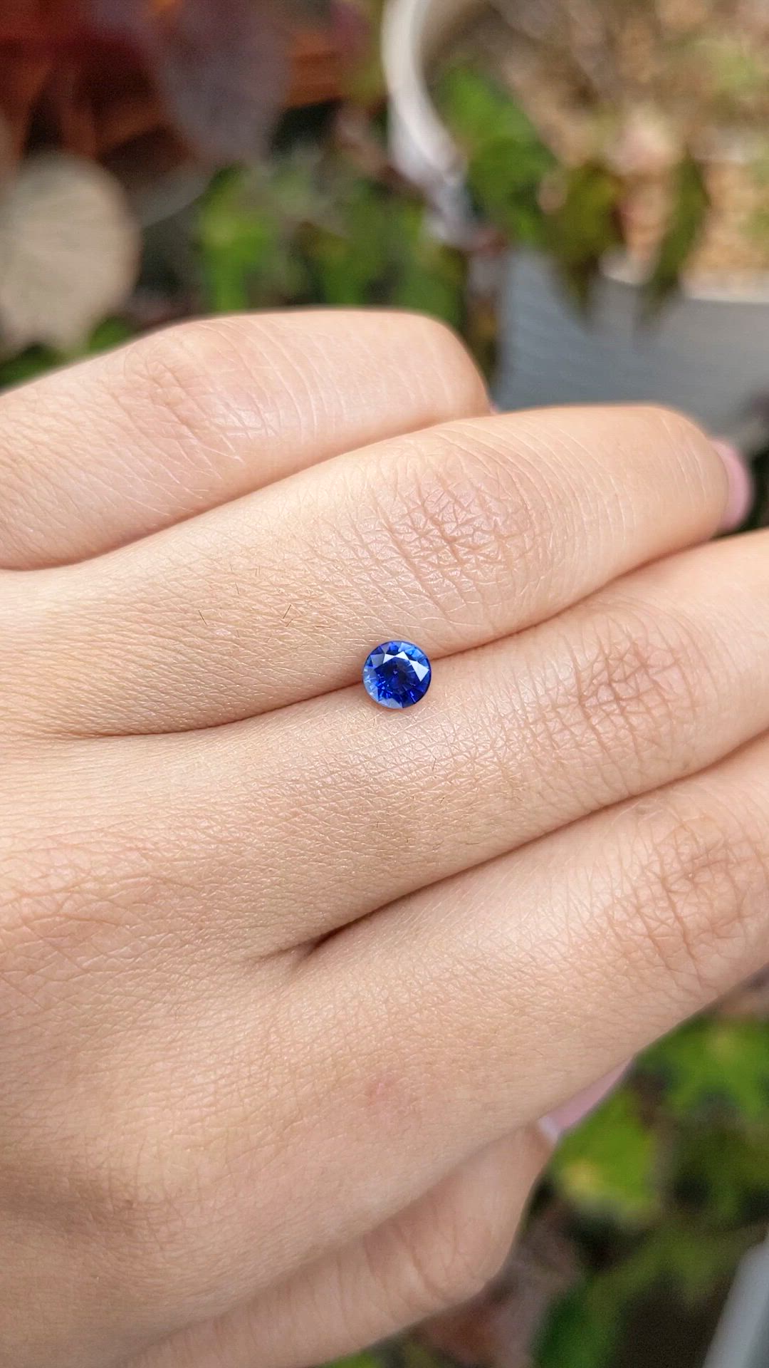 0.60 Ct. Blue Sapphire from Ceylon (Sri Lanka) Size Video