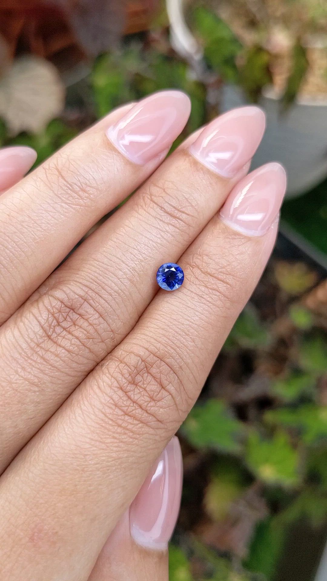 0.60 Ct. Blue Sapphire from Ceylon (Sri Lanka) Size Video