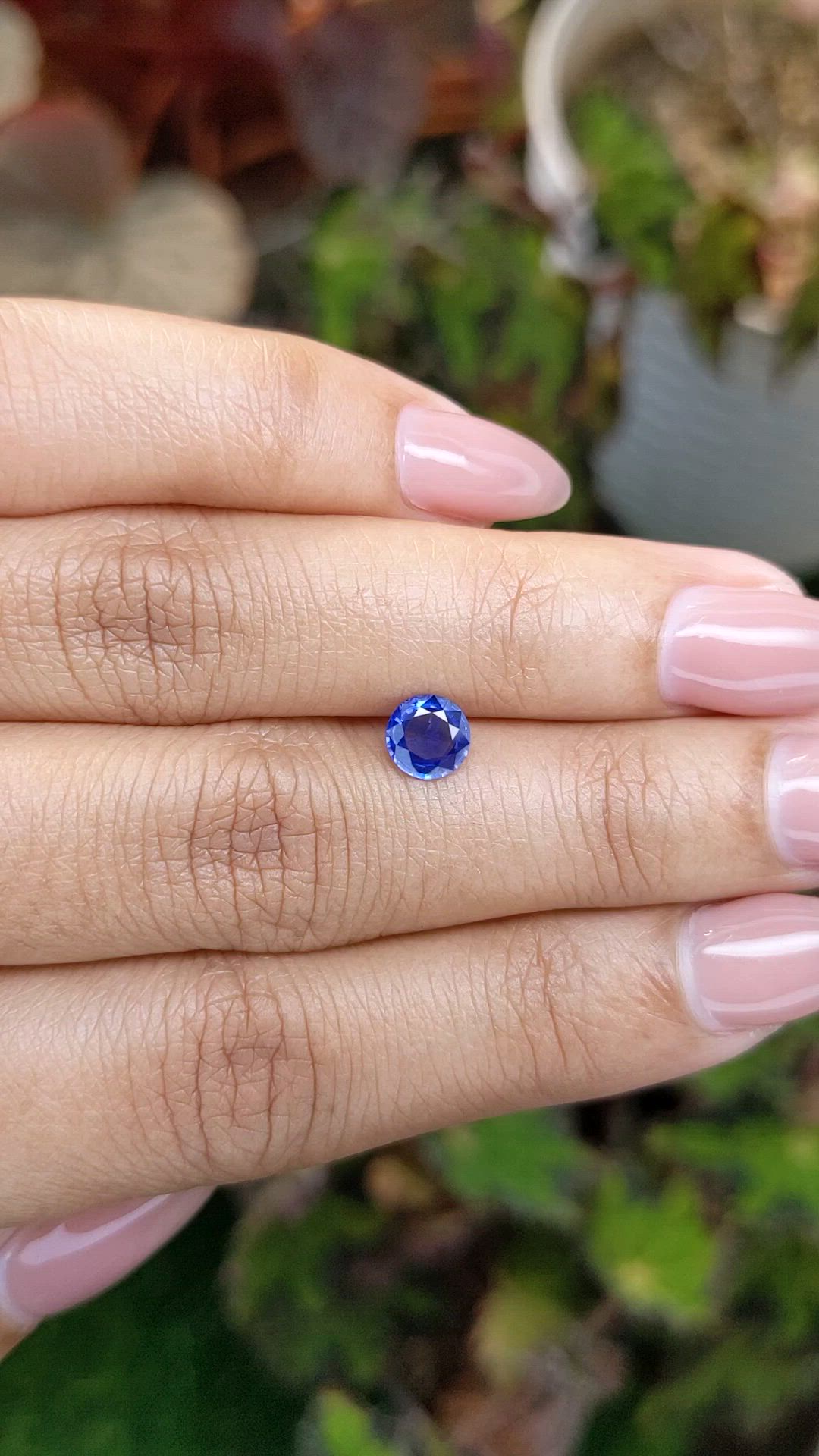 0.68 Ct. Blue Sapphire from Ceylon (Sri Lanka) Size Video