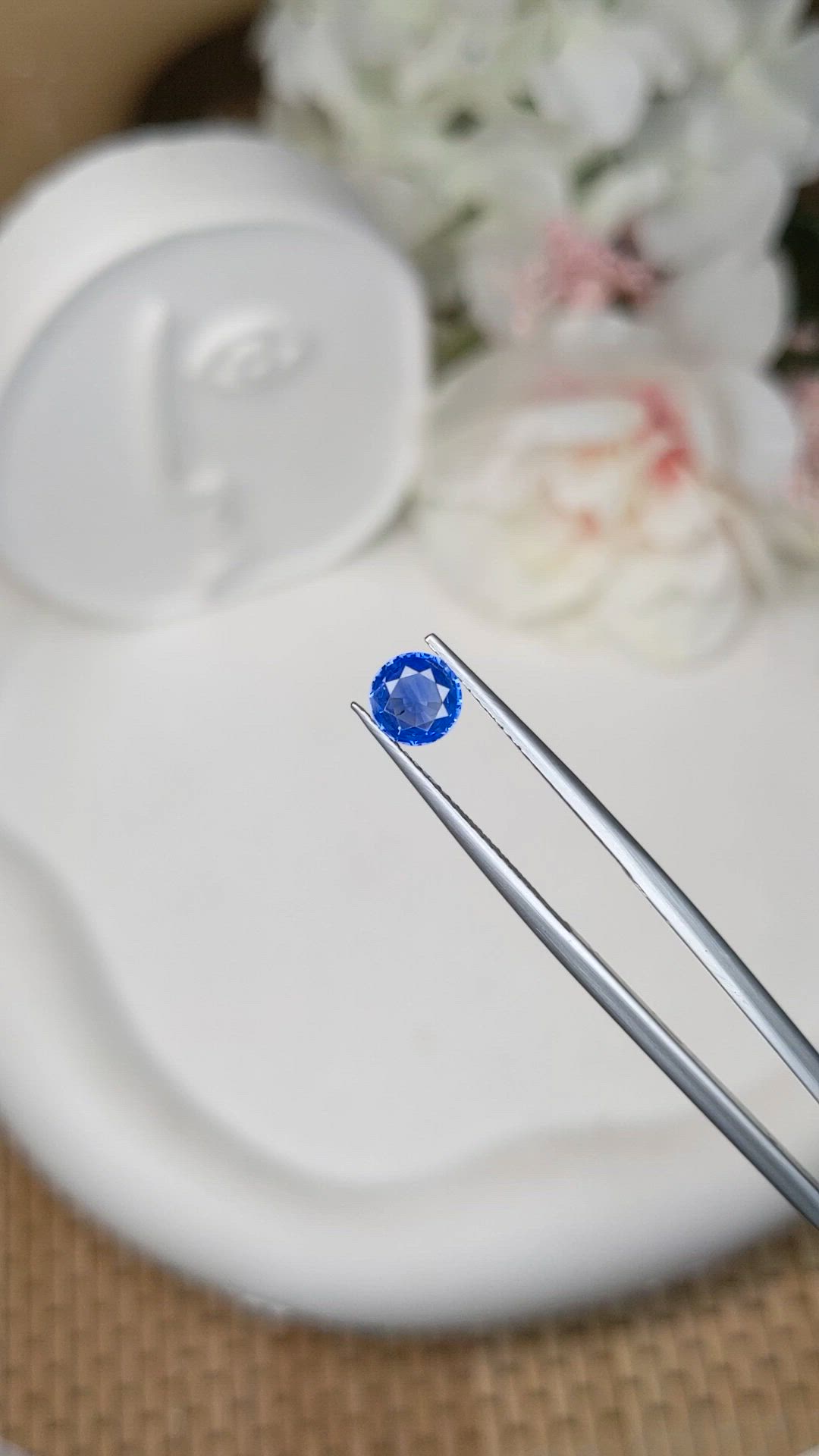 0.68 Ct. Blue Sapphire from Ceylon (Sri Lanka) Size Video