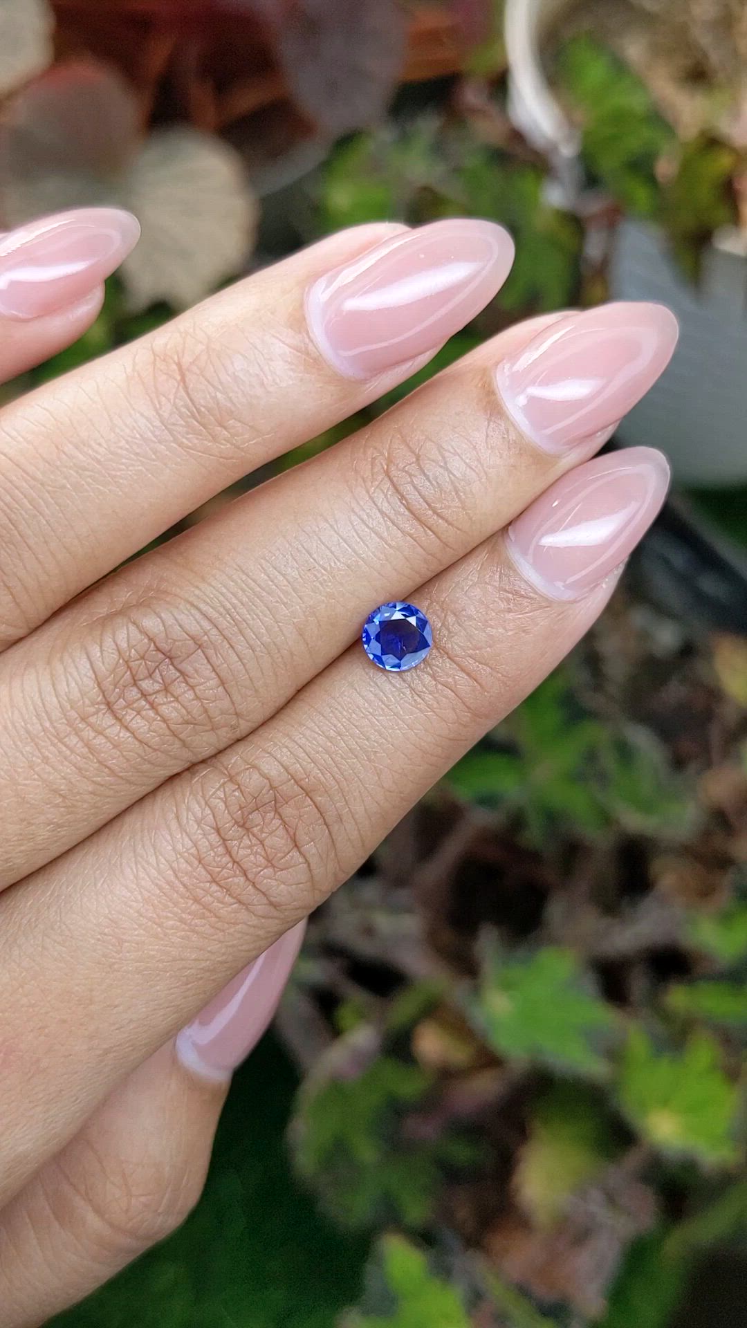 0.68 Ct. Blue Sapphire from Ceylon (Sri Lanka) Size Video
