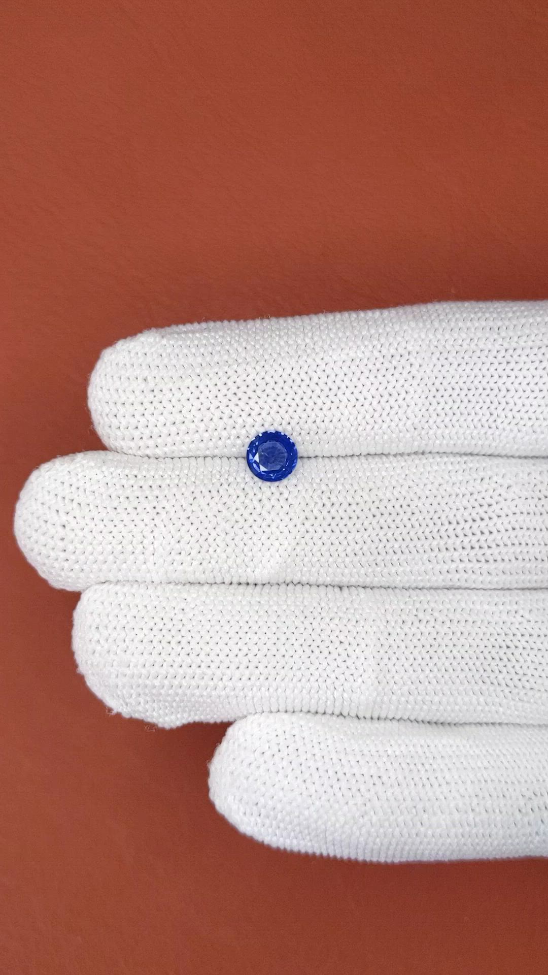 0.68 Ct. Blue Sapphire from Ceylon (Sri Lanka) Size Video