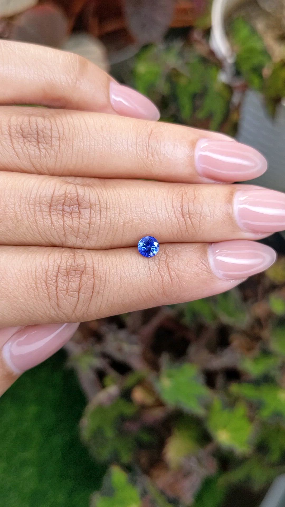 0.55 Ct. Blue Sapphire from Ceylon (Sri Lanka) Size Video