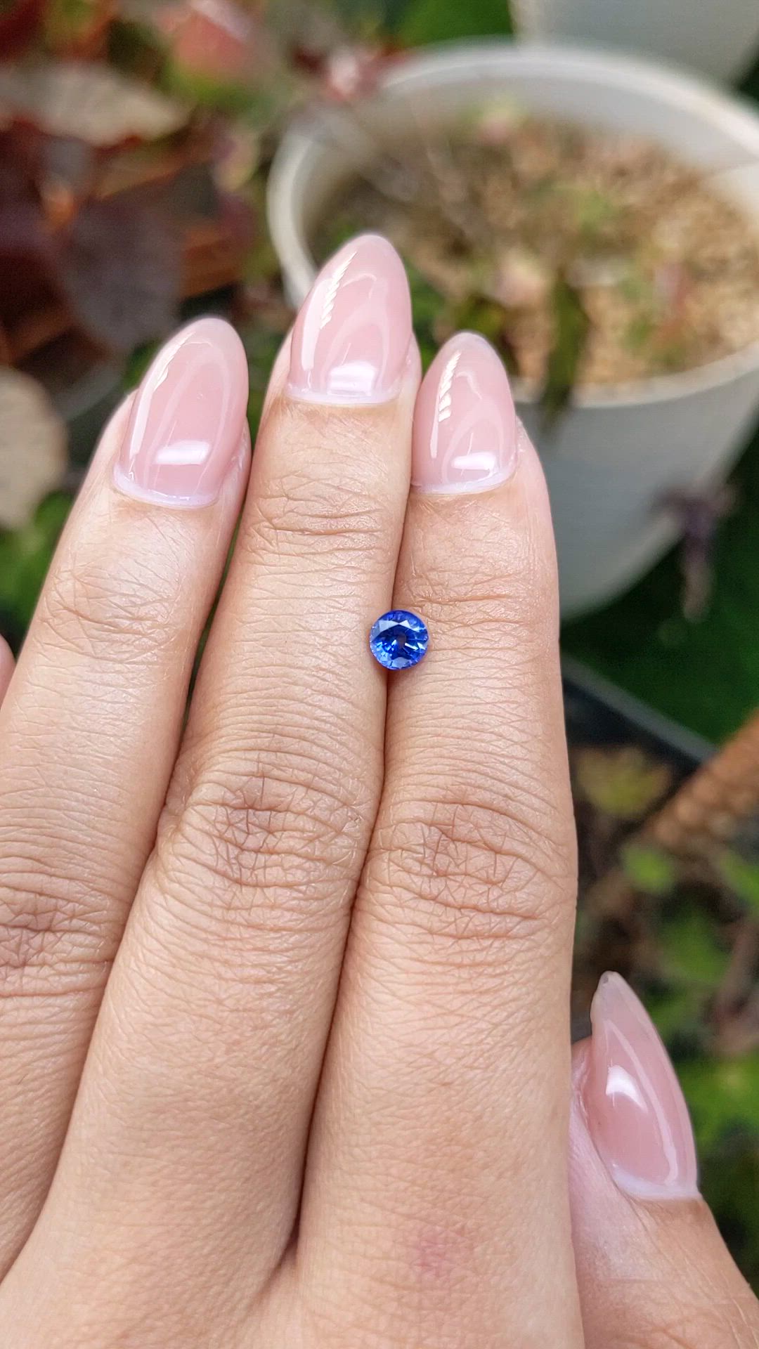 0.55 Ct. Blue Sapphire from Ceylon (Sri Lanka) Size Video