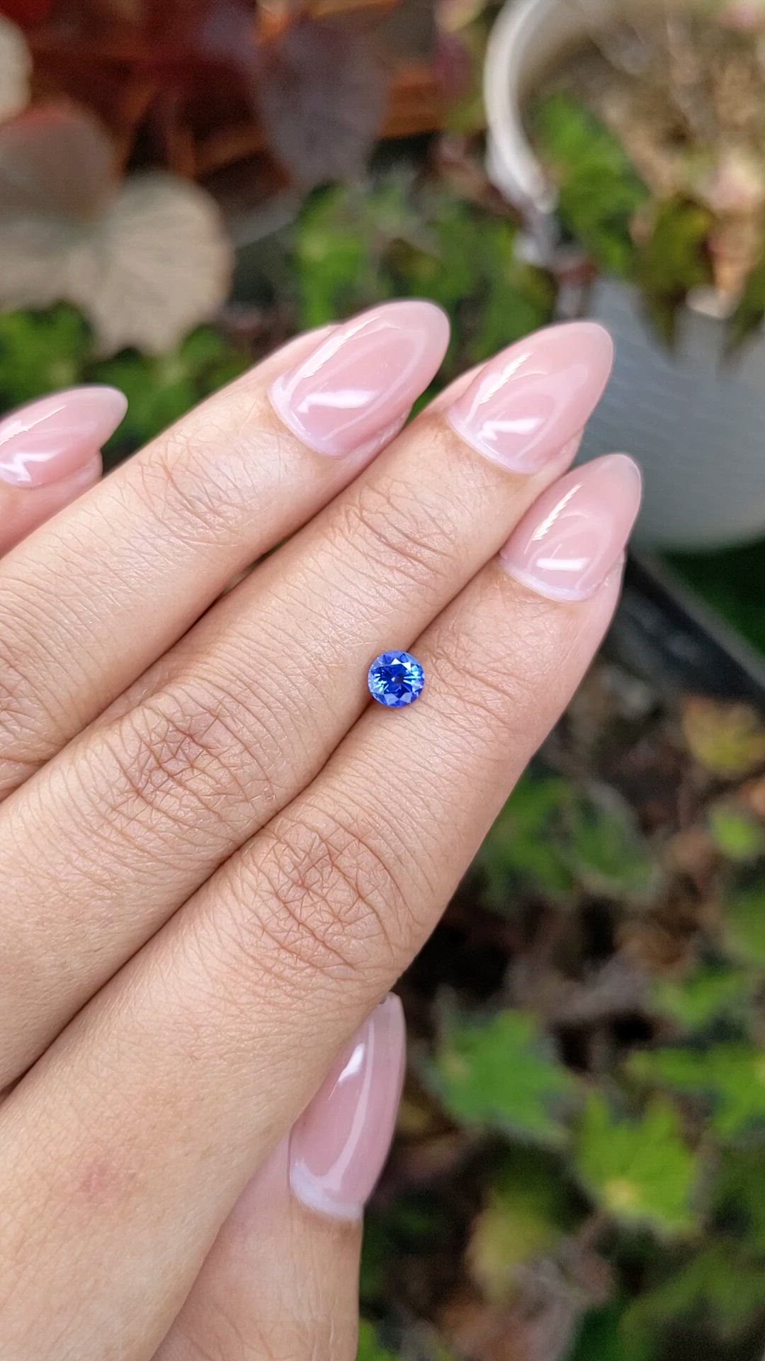 0.55 Ct. Blue Sapphire from Ceylon (Sri Lanka) Size Video