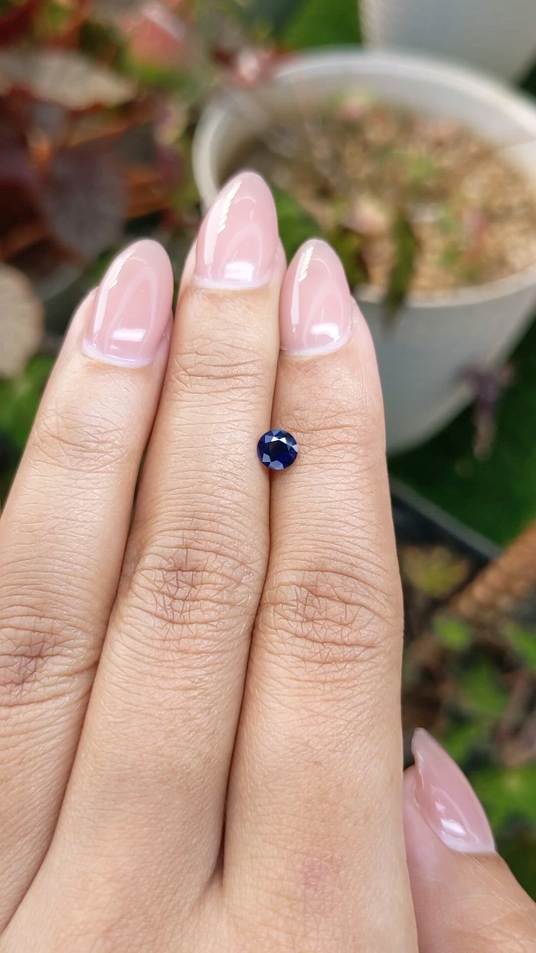 0.48 Ct. Blue Sapphire from Ceylon (Sri Lanka) Size Video