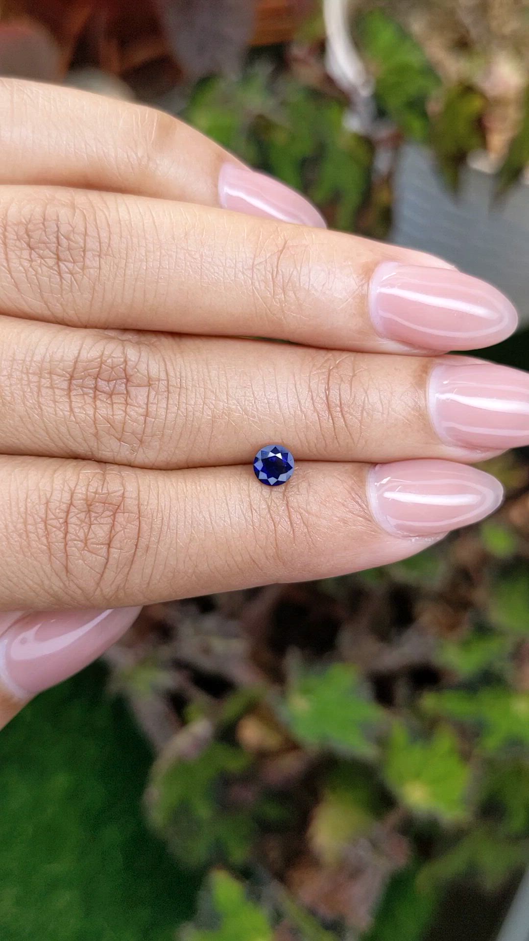 0.48 Ct. Blue Sapphire from Ceylon (Sri Lanka) Size Video