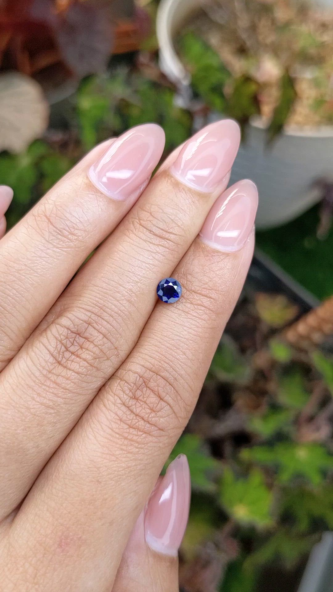 0.48 Ct. Blue Sapphire from Ceylon (Sri Lanka) Size Video
