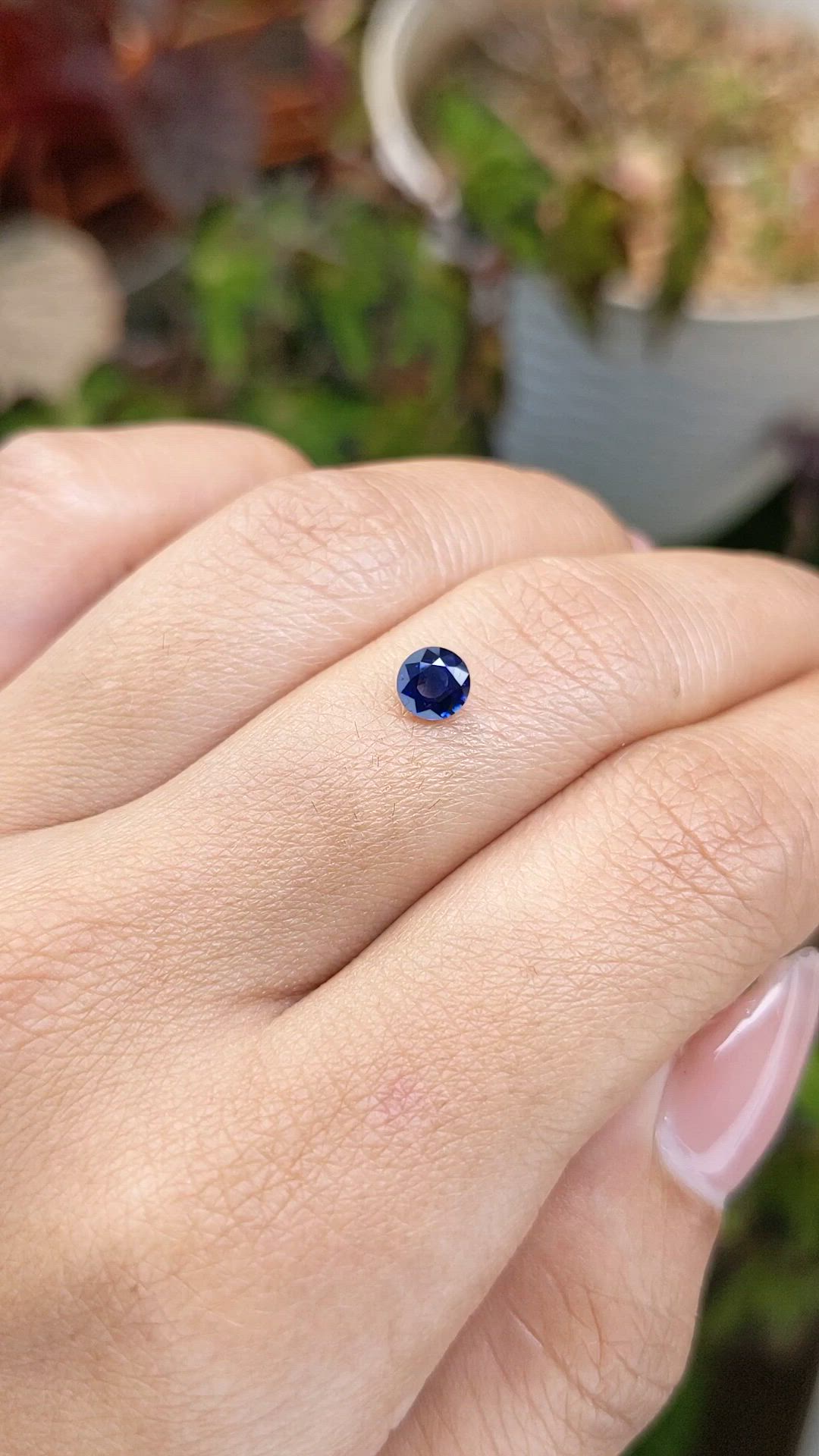 0.48 Ct. Blue Sapphire from Ceylon (Sri Lanka) Size Video