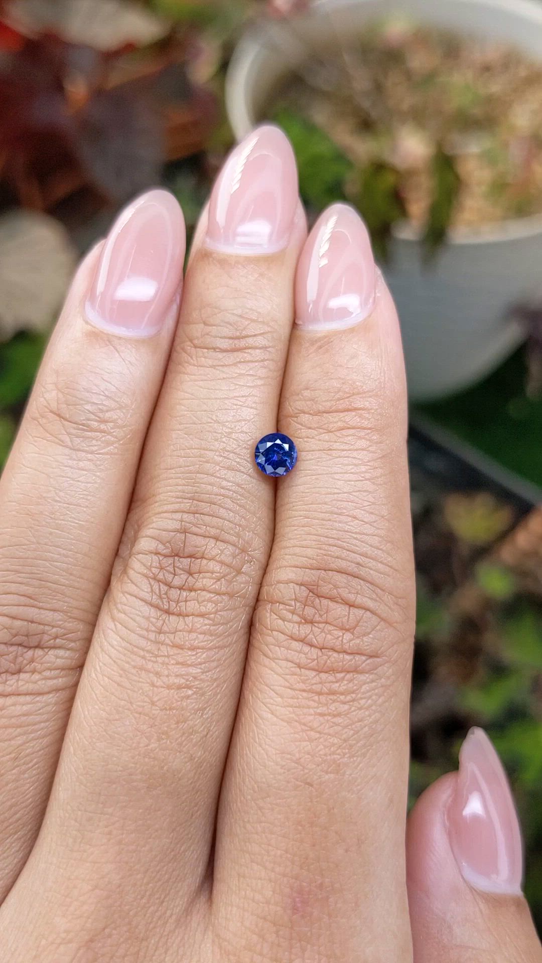0.49 Ct. Blue Sapphire from Ceylon (Sri Lanka) Size Video