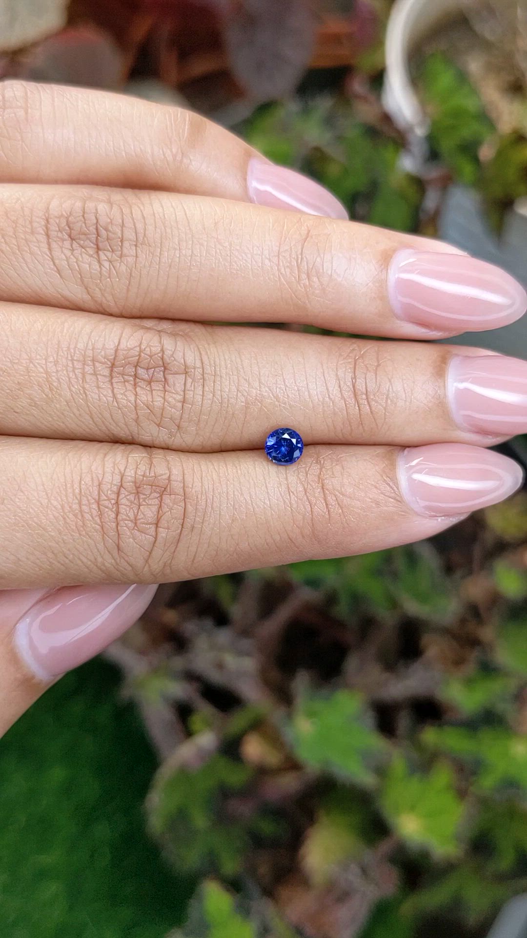 0.49 Ct. Blue Sapphire from Ceylon (Sri Lanka) Size Video