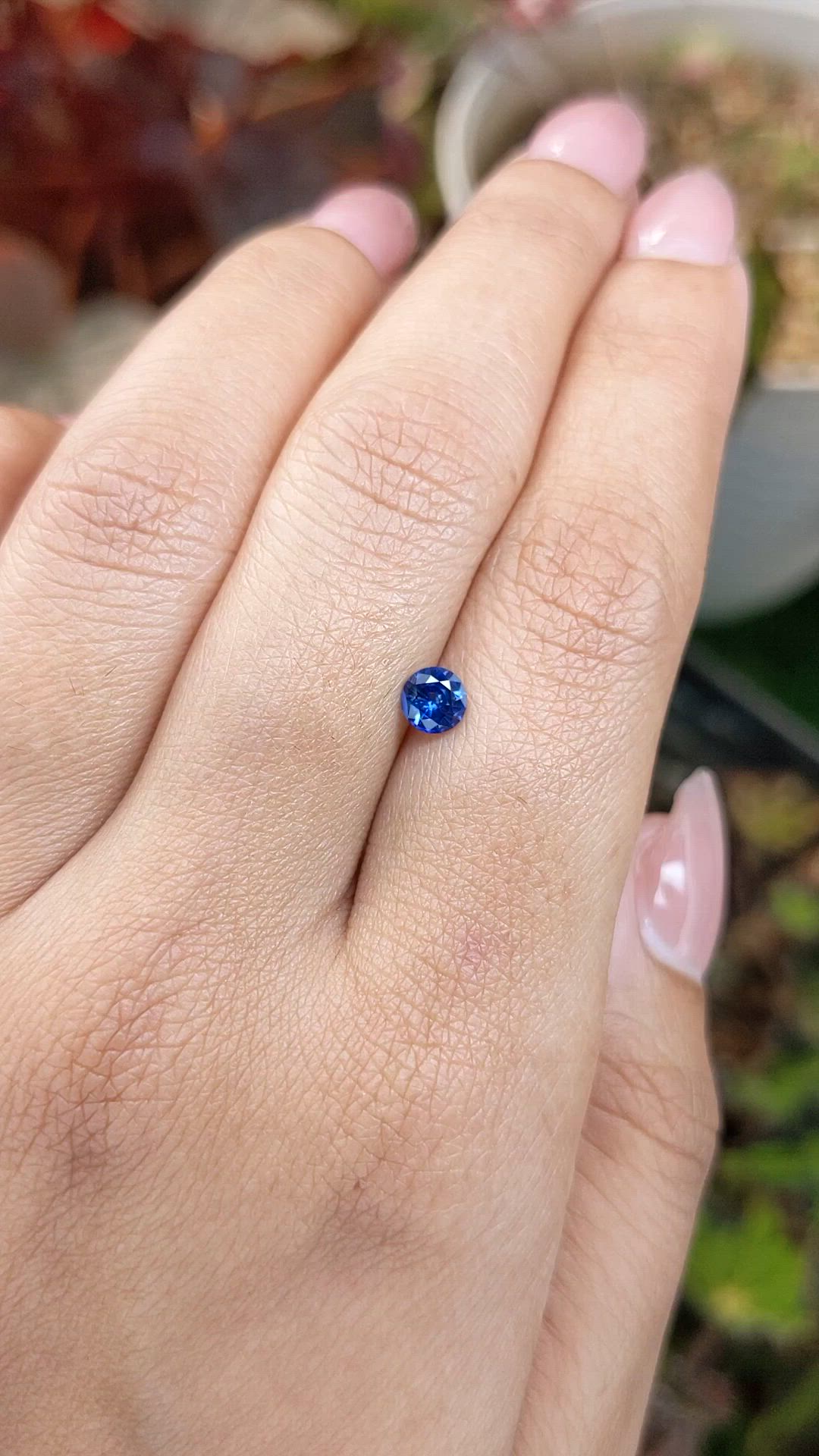 0.49 Ct. Blue Sapphire from Ceylon (Sri Lanka) Size Video
