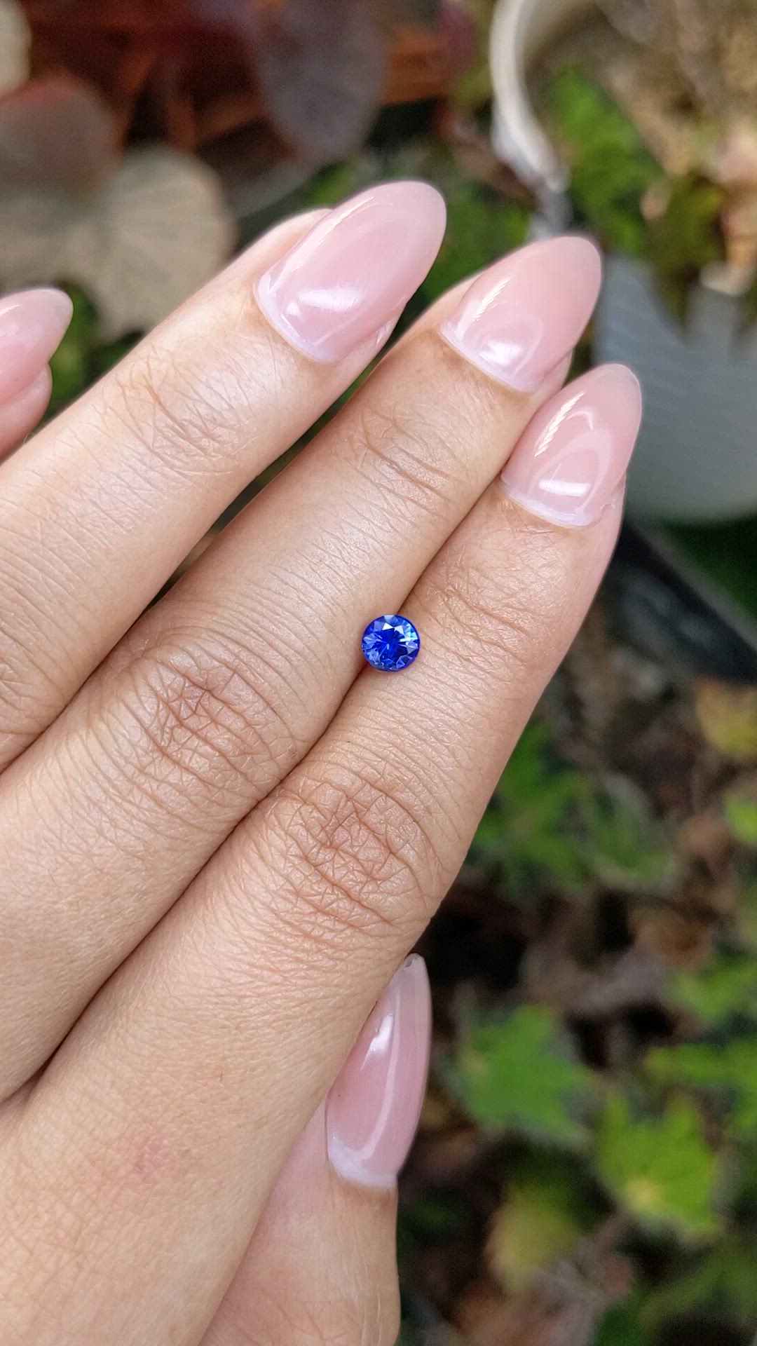 0.52 Ct. Blue Sapphire from Ceylon (Sri Lanka) Size Video