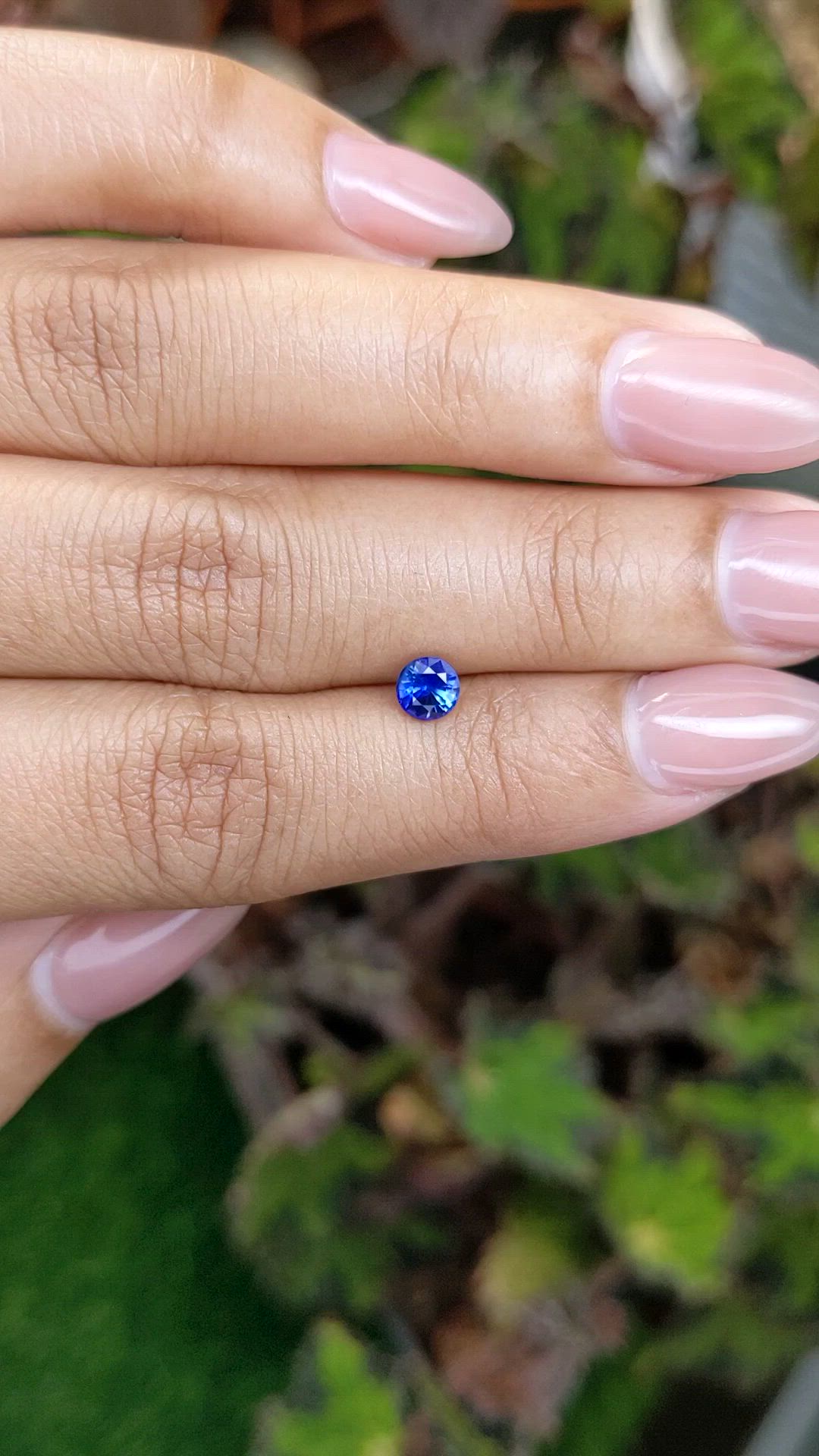 0.52 Ct. Blue Sapphire from Ceylon (Sri Lanka) Size Video