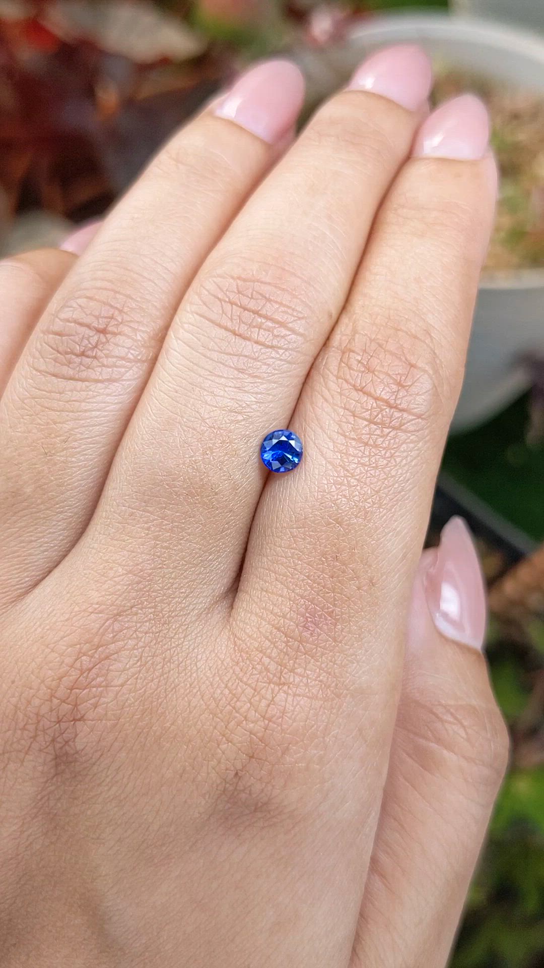 0.52 Ct. Blue Sapphire from Ceylon (Sri Lanka) Size Video